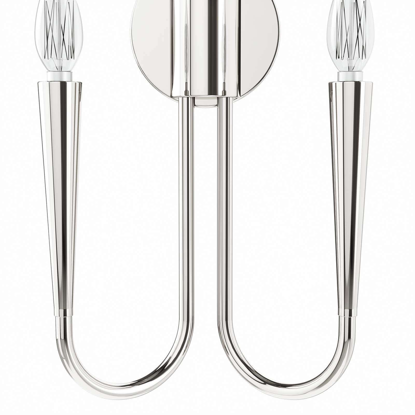 Modway Penrose 2-Light Wall Sconce in Polished Nickel