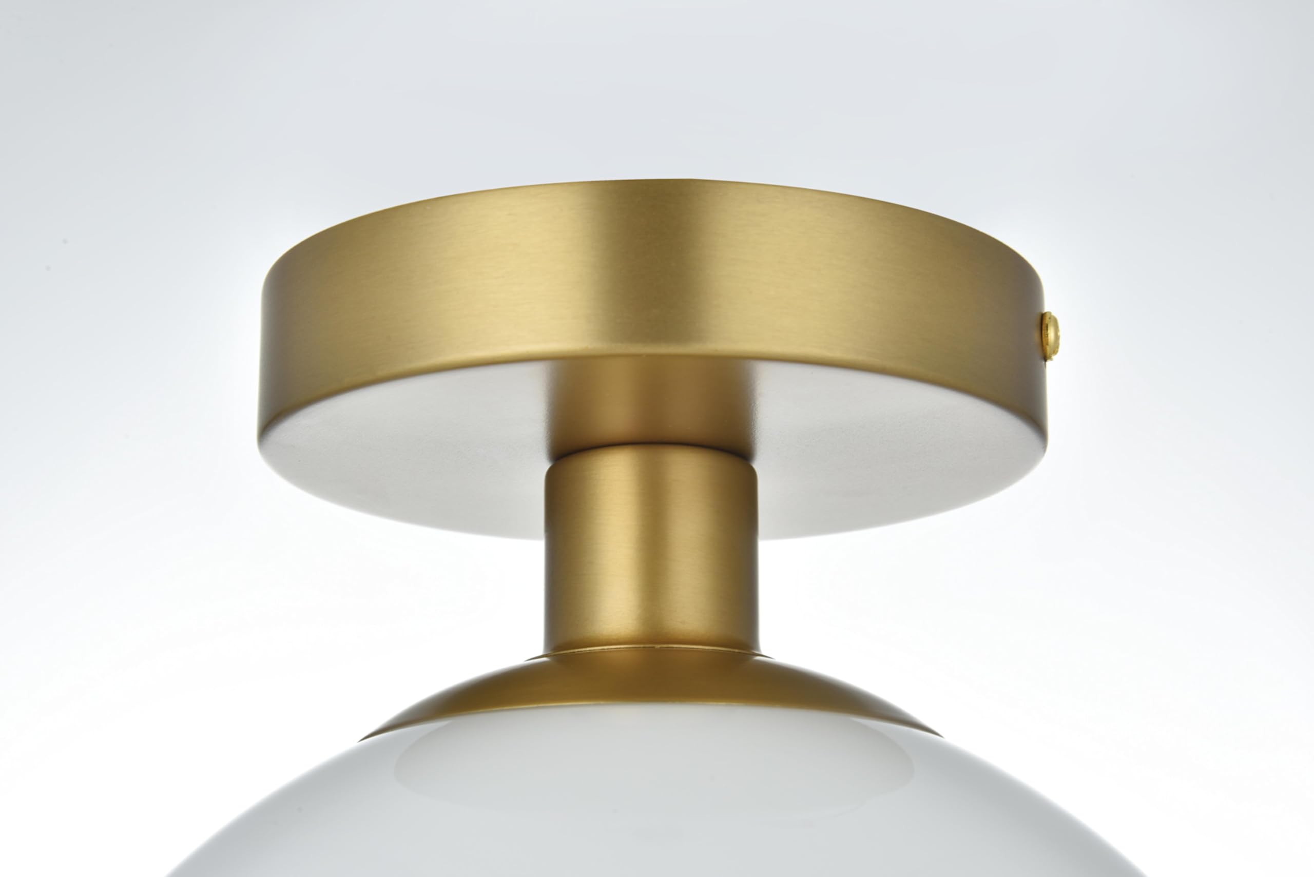 Elegant Lighting Flush Mount Light, Chrome & Frosted White Glass, 7.9inx7.9inx9.3in, Model LD2205C