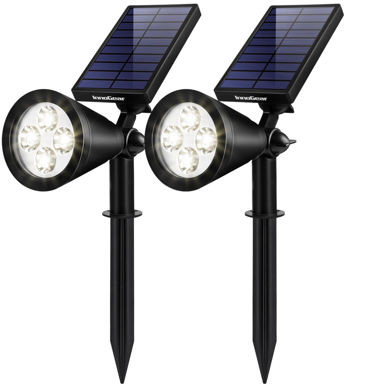 InnoGear Solar Garden Lights, Waterproof Landscape Lighting, Auto On/Off, Pack of 2, White, Model MT-057
