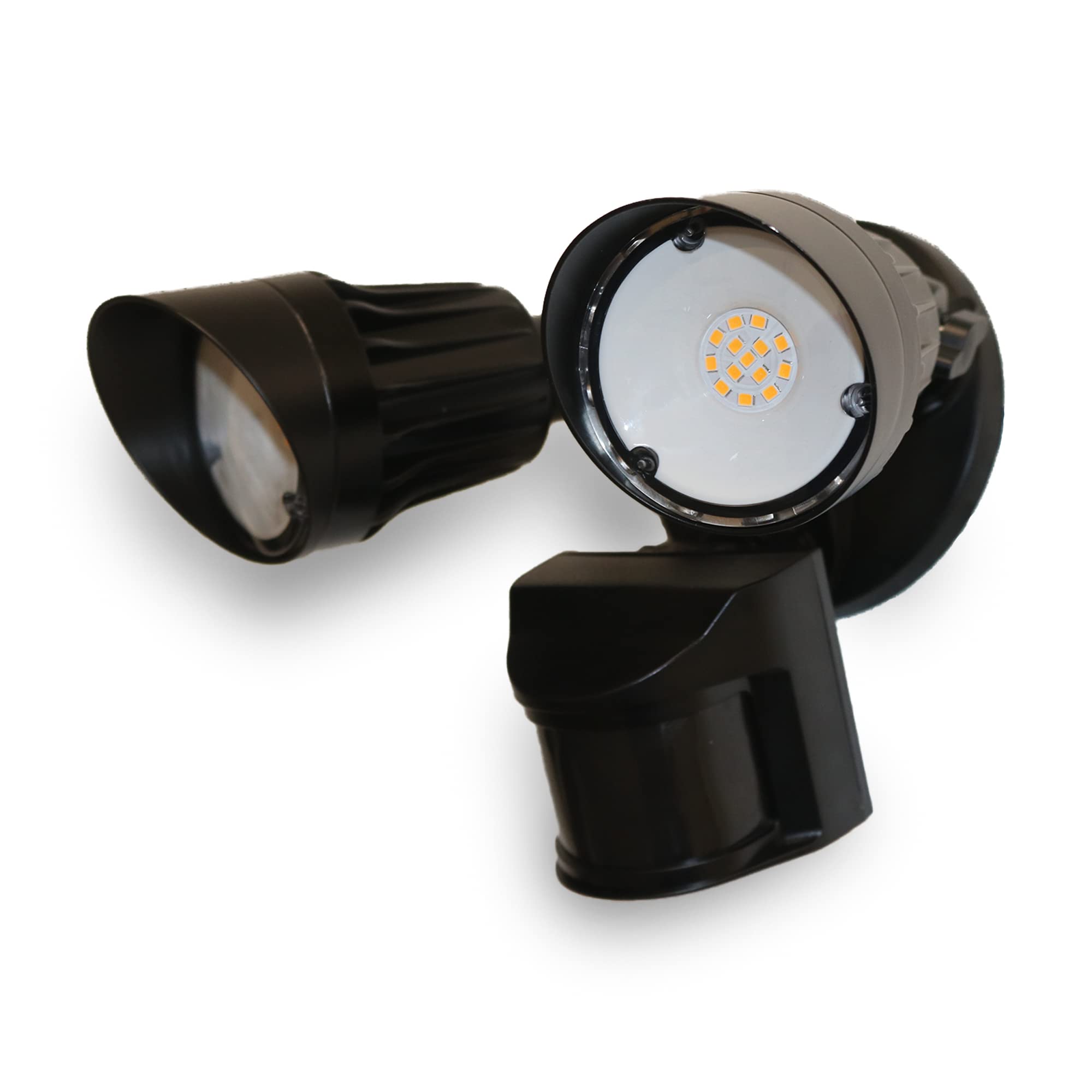 Homenhancements Flood Lights Outdoor Motion Sensor 1900Lm 20W 3000K Led Security Lights For House Yard Patio Motion Detected Exterior Lights Dual Heads Floodlight Dusk To Dawn Waterproof Black