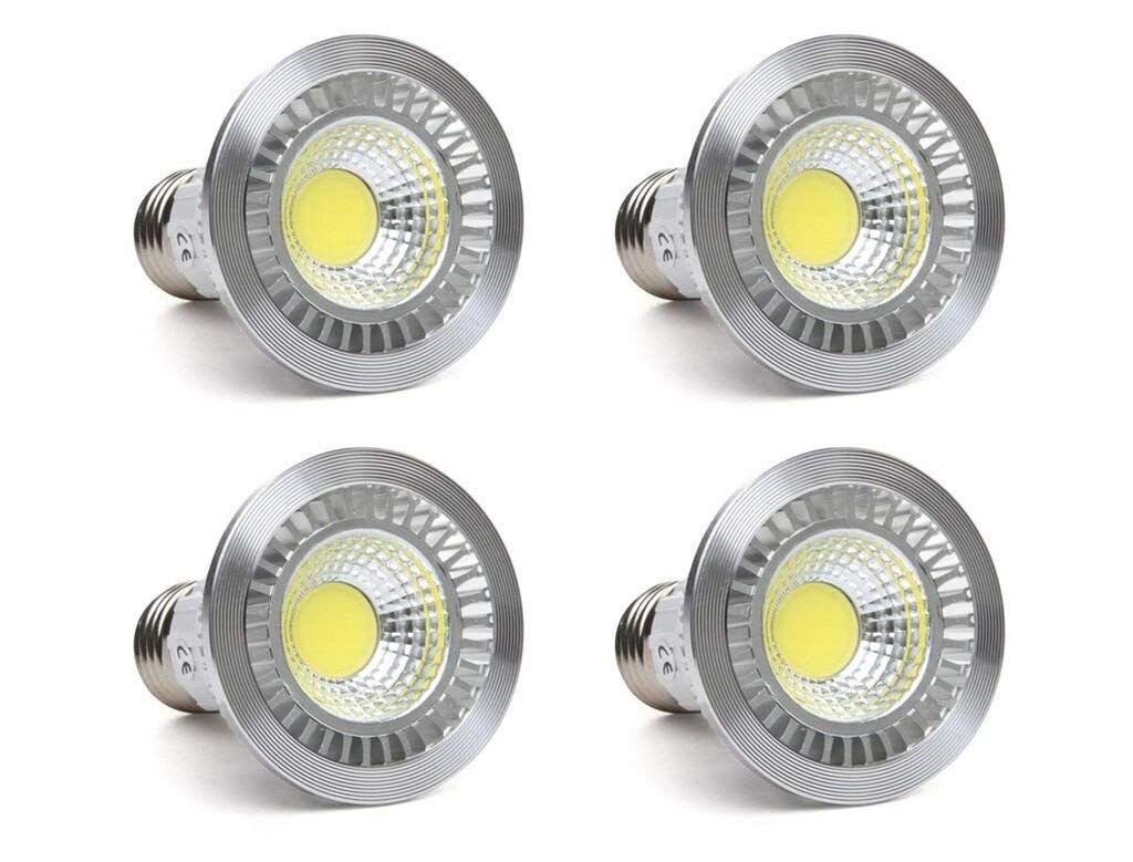 CTKcom LED COB Spotlight Bulb, 5W, 6000K Daylight White, 50W Halogen Equivalent, 4 Count, E26 Base, Cool White