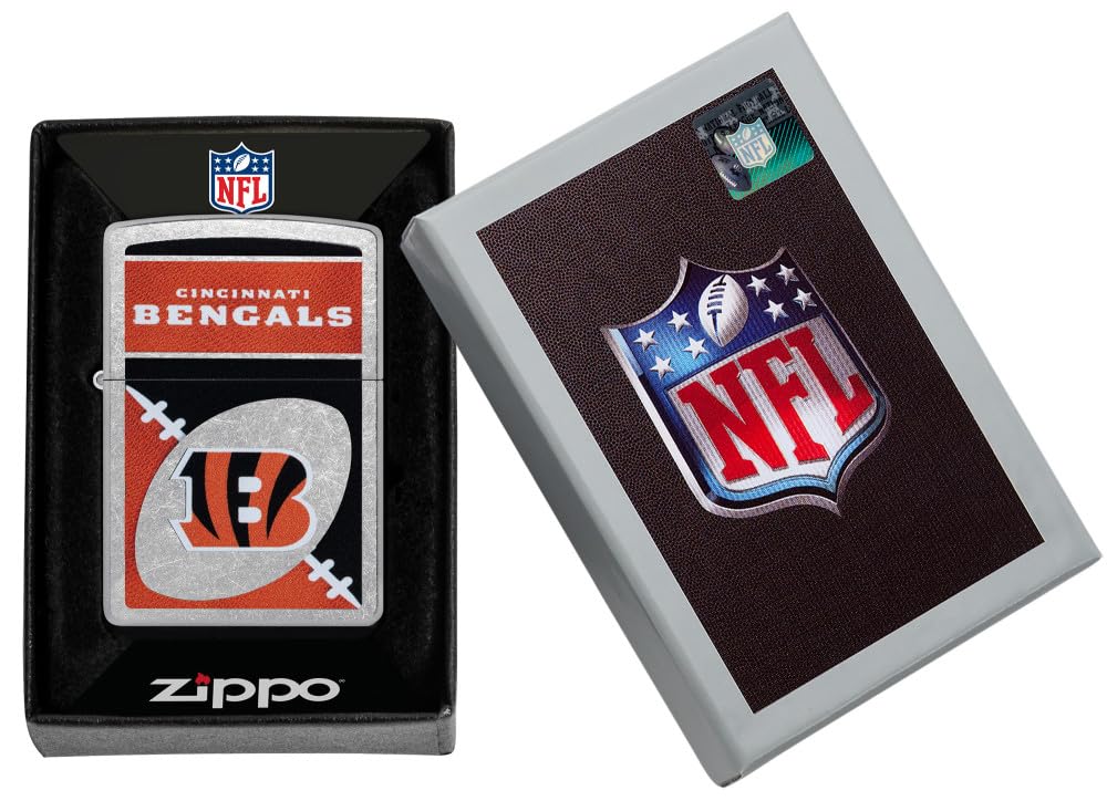 Zippo Nfl Cincinnati Bengals Street Chrome Pocket Lighter
