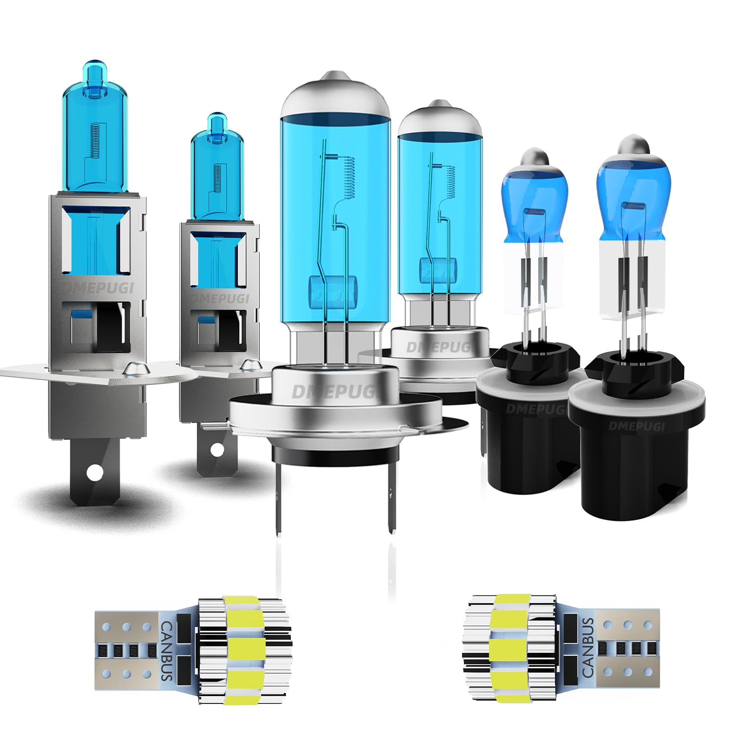 DMEPUGI headlight bulbs Compatible With Sonata 2006-2009 Halogen lights,h1 High Beam+ h7/H8/H9 Low Beam+ 880 Fog Lights Kits+ Li