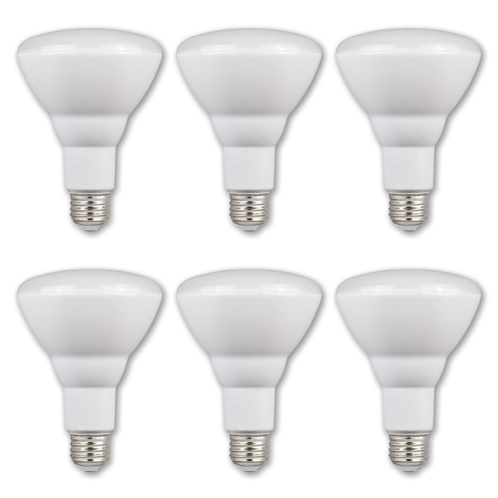 Westinghouse Lighting 5221000 9 Watt (65 Watt Equivalent) BR30 Flood Dimmable Bright White LED Light Bulb, Medium Base, 6 Pack