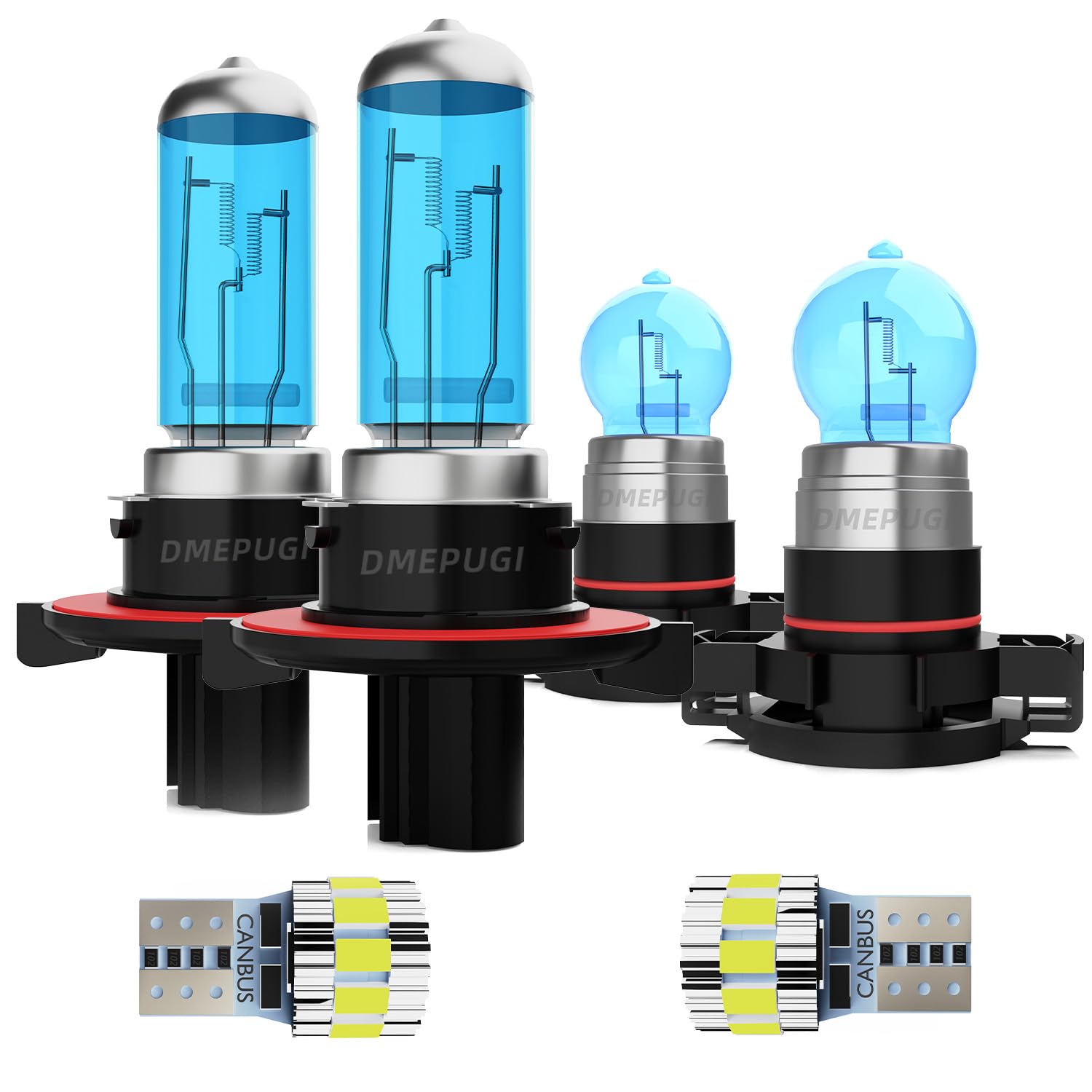 DMEPUGI Light Bulbs Compatible With GMC Yukon Denail XL 2007-2008, High Performance Halogen Headlight Bulb And License Plate Lig