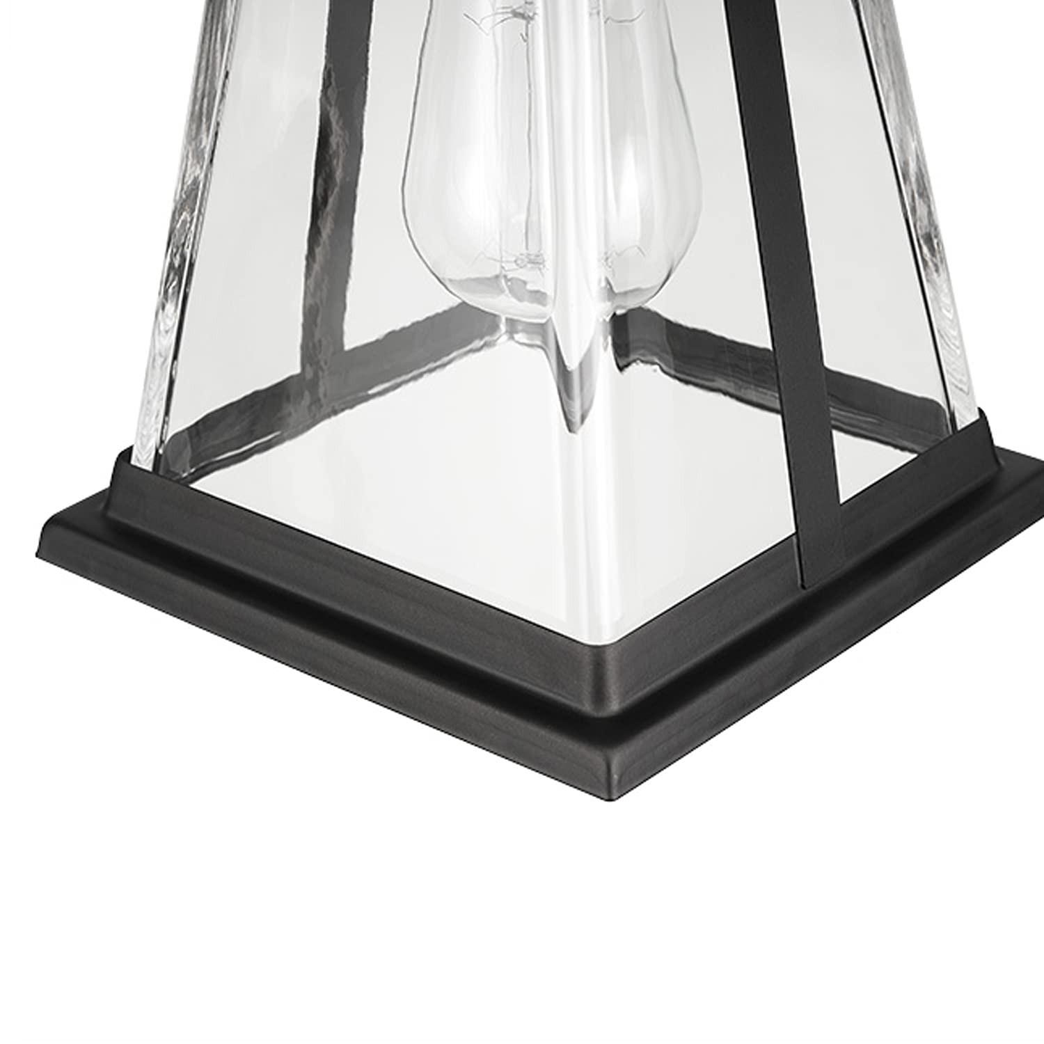 Globe Electric 44697 Merle 1-Light Outdoor Wall Sconce, Bronze, Clear Glass Shade, Brown, Bulb Not Included