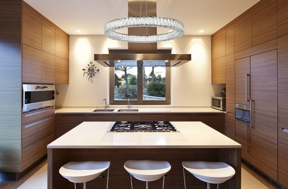 Elegant Lighting Monroe LED Chandelier - Chrome, Clear Crystal, 31.5inx31.5inx3in, Model 3503D31C