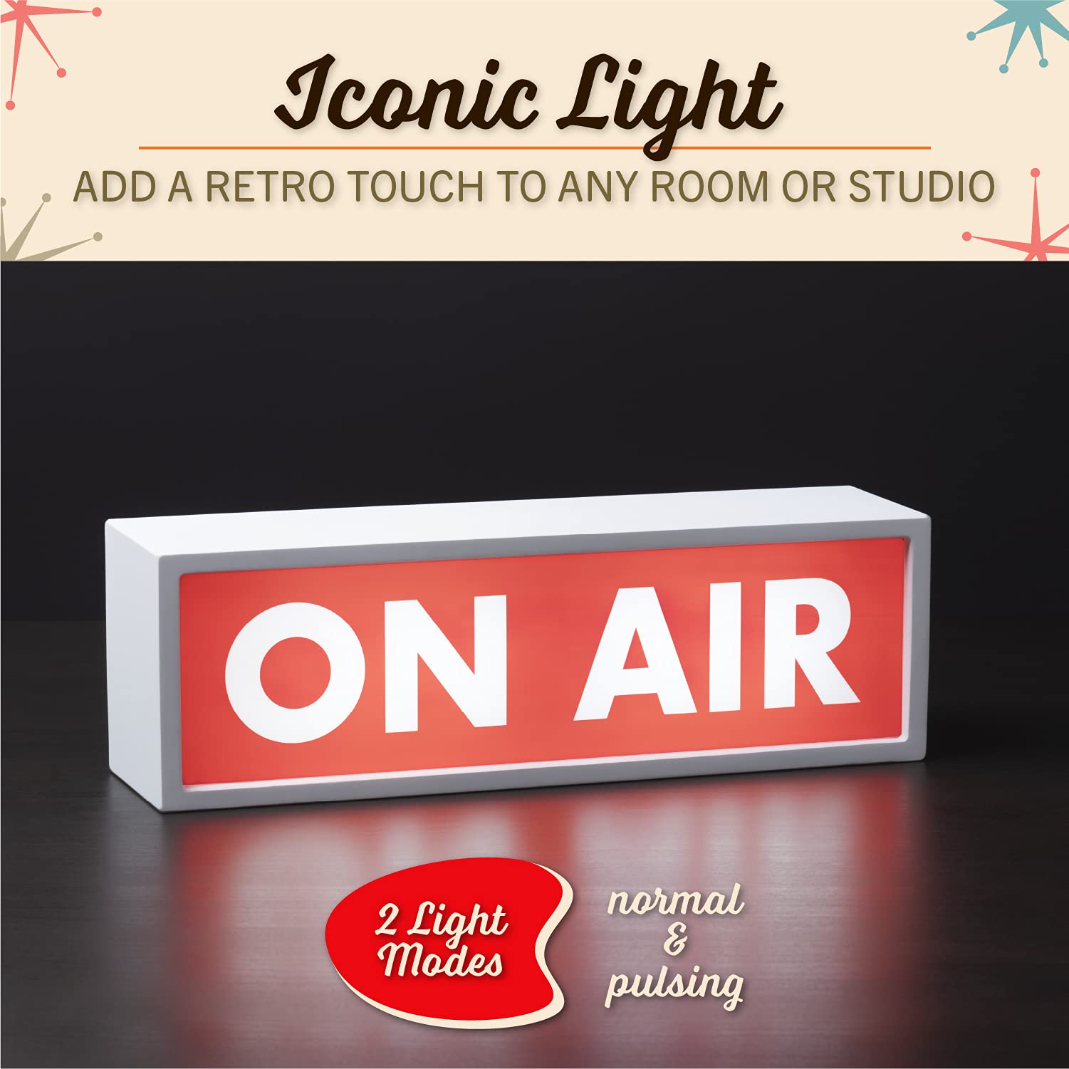 On Air Sign Wall Mountable Pulsing On Air Light Sign, Recording Studio Lights And Decor