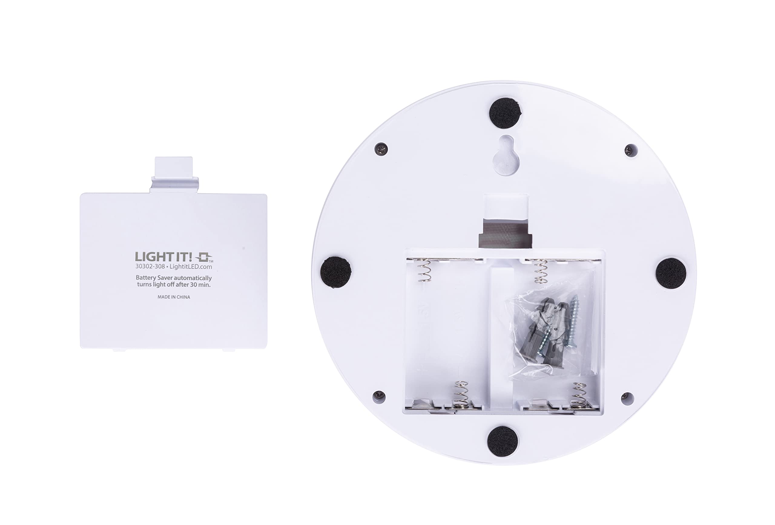 LIGHT IT! by Fulcrum Luna LED Tap Light, Metal, White, Single Pack, Model 30302-308