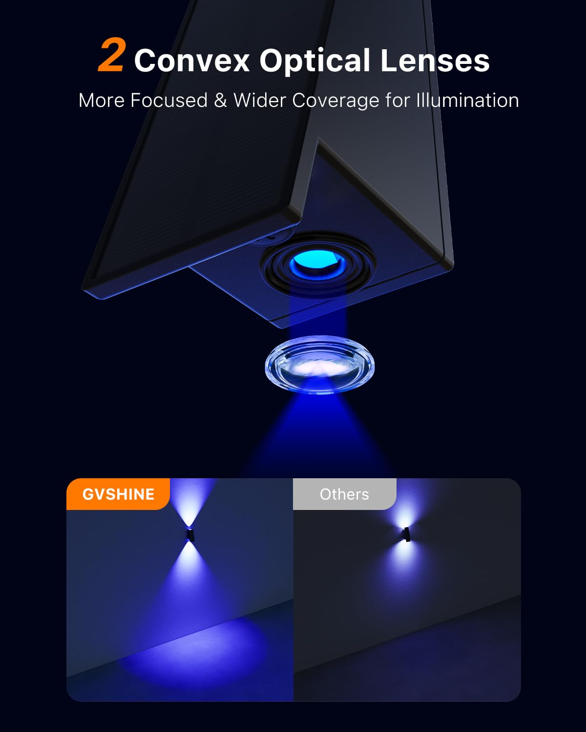 8 Pack Color Changing Solar Powered Fence Lights Outdoor Waterproof Wall Mount Led Rgb Ambiance Lamps For Outside Patio  Deck  House  Pool Cage  Garden  Yard Decorative With 8 Colorful Lighting Modes