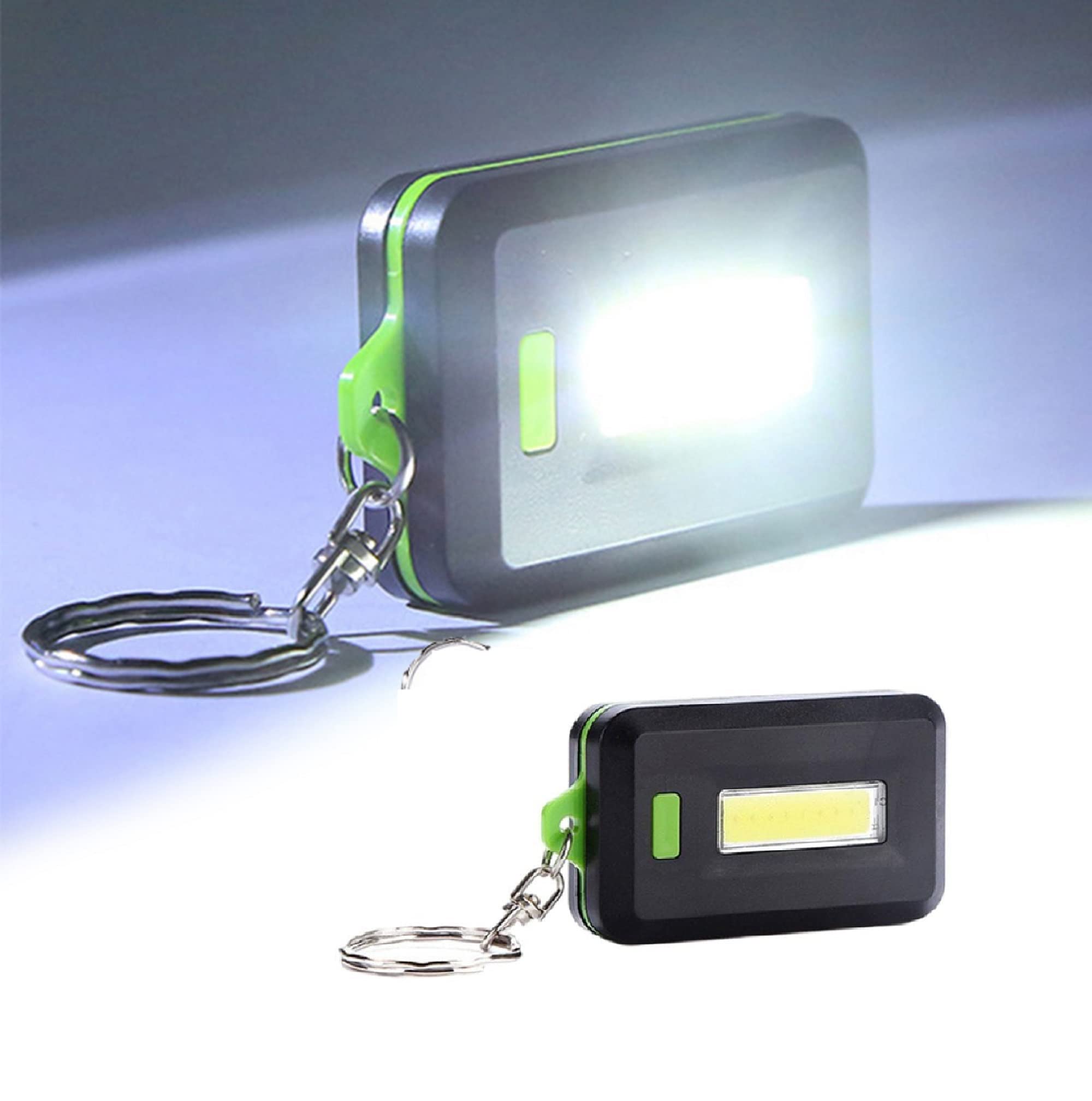 AUGEN Portable Mini COB LED Keychain Flashlight Outdoor Camping Climbing Light Lamp 3 Modes Torch Pocket Emergency Light Use Rug
