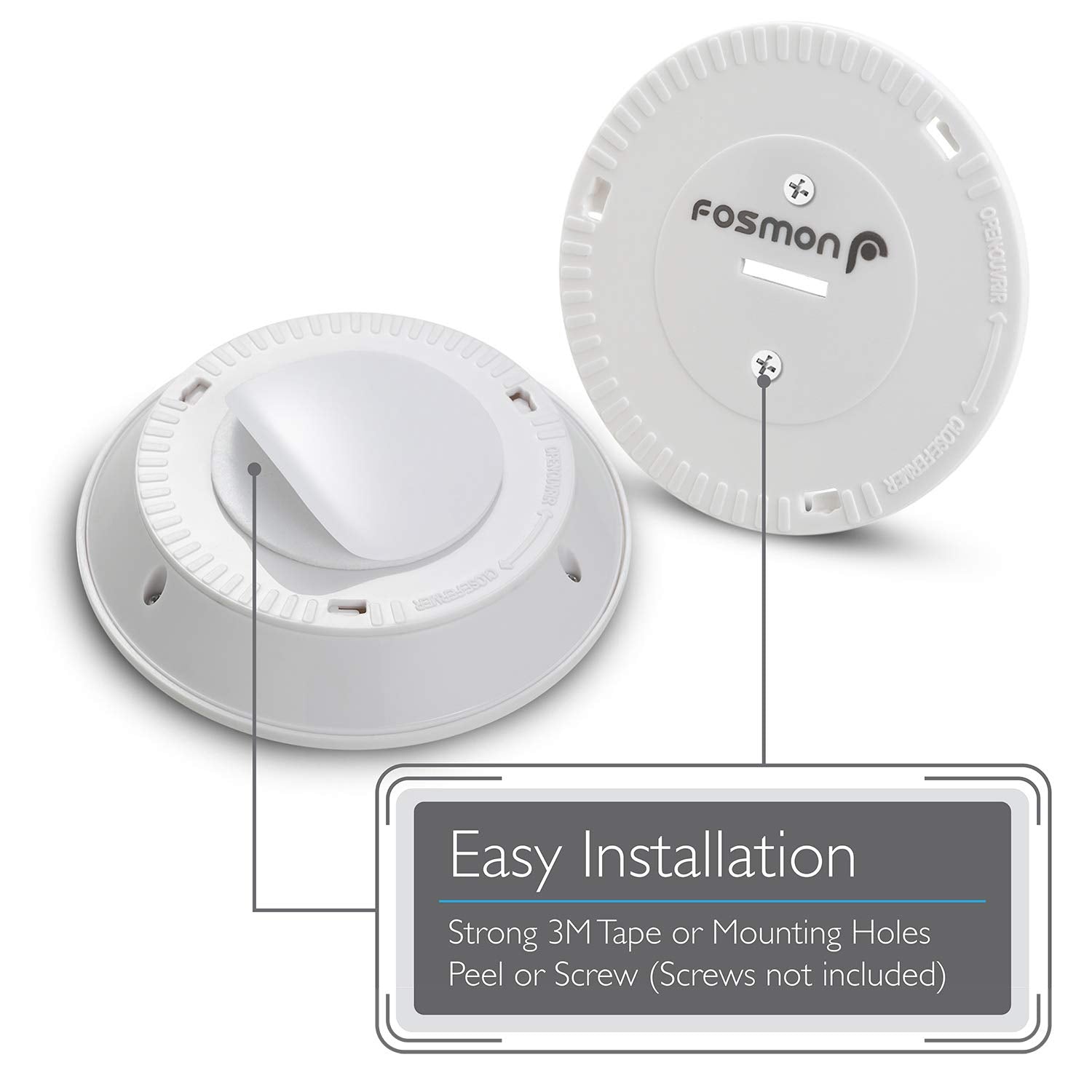 Fosmon Wireless LED Puck Light 6 Pack with Remote Control, Under Cabinet Lighting [5 Daylight White LED, Wide Floodlight Tap Sty