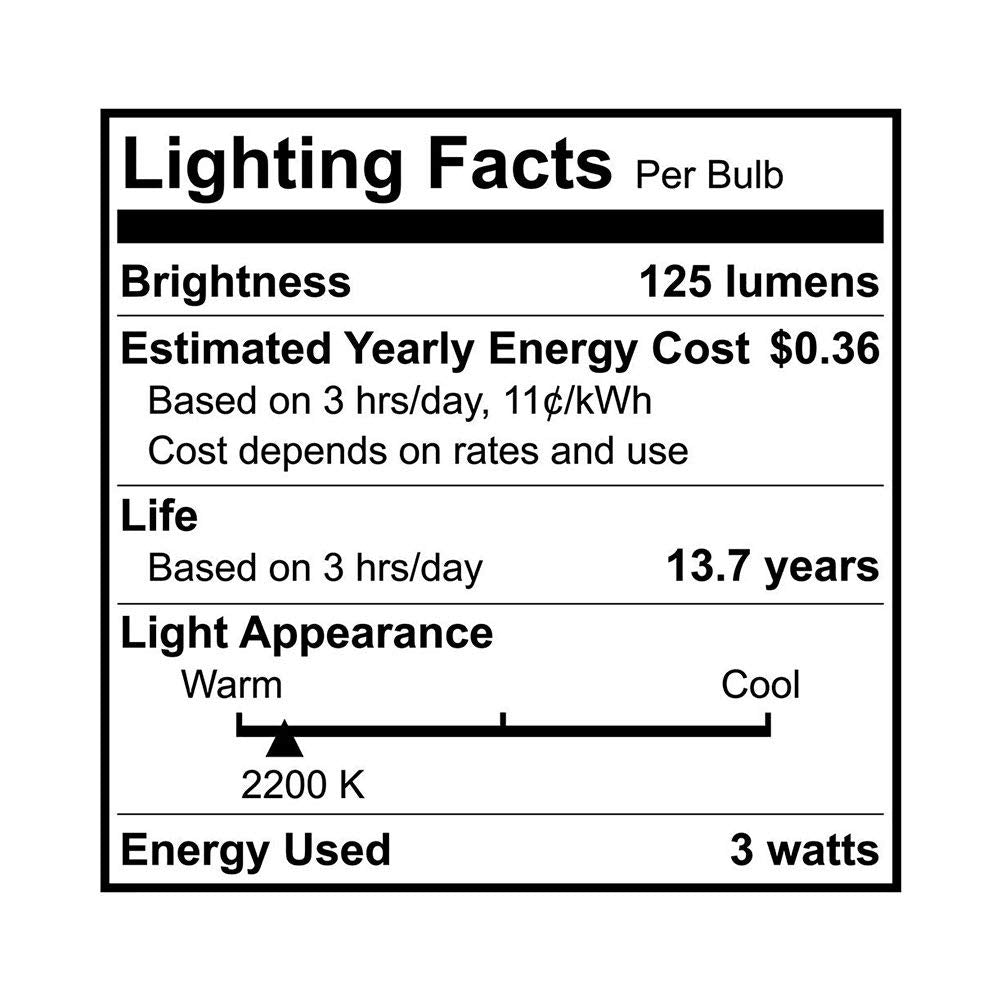 Euri Lighting Vb10-3000Cec-4 Led Filaments, Dimmable, Soft White 3000K, 5.5W (60W Equal), 500Lm, E12 Base, Enclosed And Wet Rate