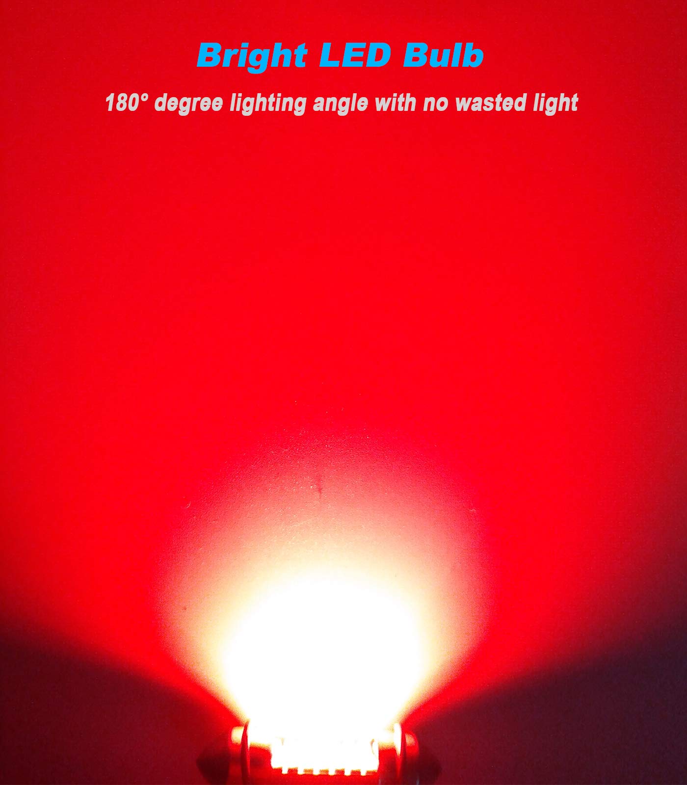 Serundo Auto Red De3175 Led Car Bulb 31Mm 1.22In Led Festoon Bulb, De3021 De3022 De3023 6428 6430 7065 Led Festoon Bulb, Interio