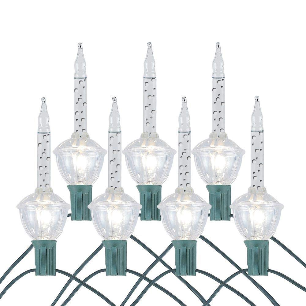 Novelty Lights 7 Light Traditional Christmas Bubble Light Set, Clear Liquid, 7 Feet