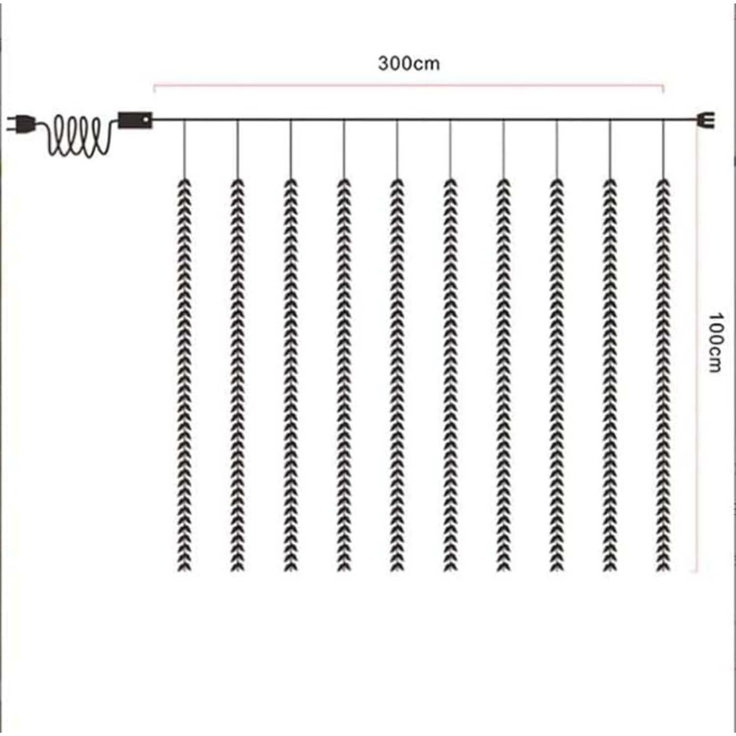 NIYAMAX Artificial Leaf Curtain LED String Light, 200 LEDs, 8 Modes, Remote Control, Adjustable Brightness, AC Plug - Ideal for