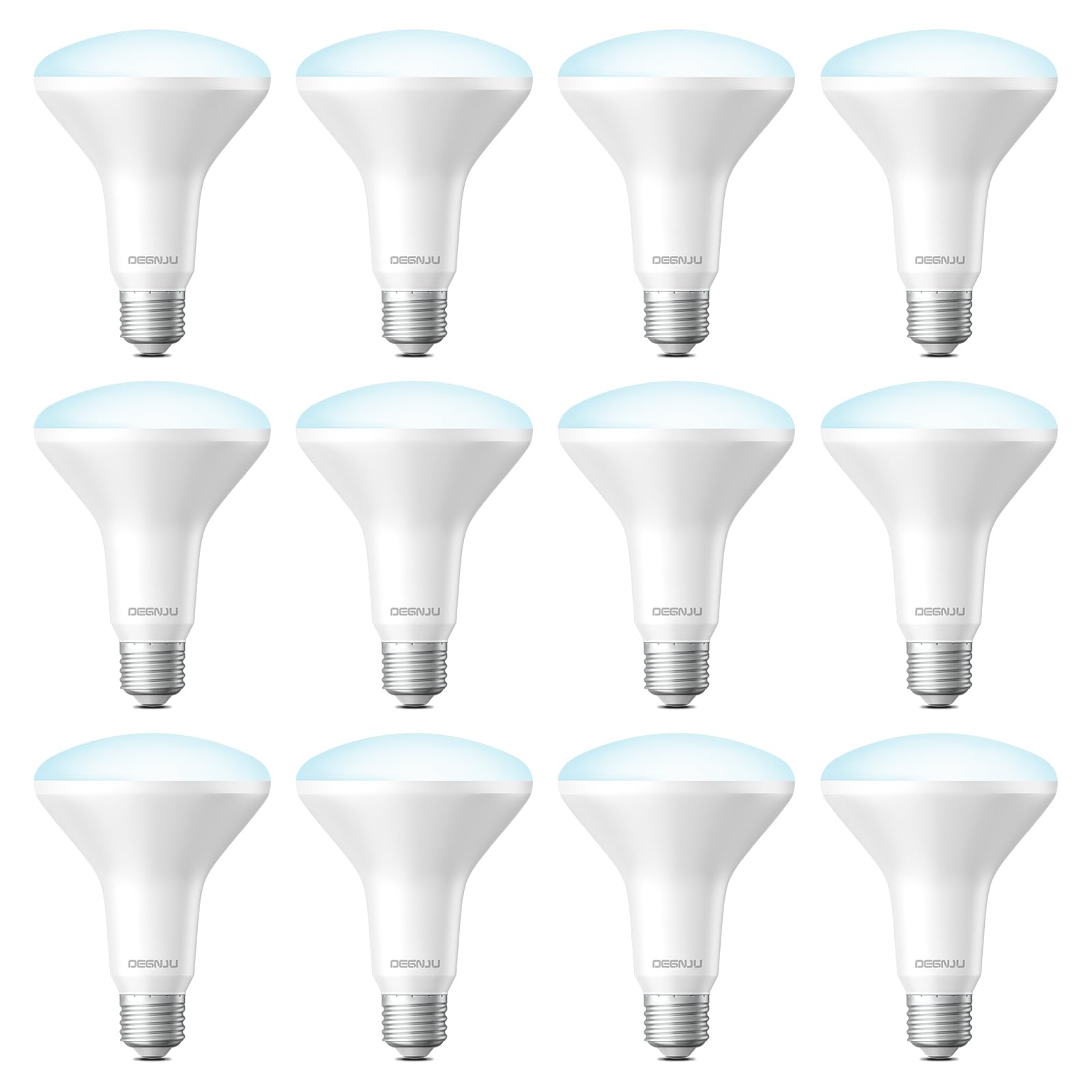 DEGNJU 12 Pack BR30 LED Recessed Light Bulb, Dimmable Indoor Flood Light Bulbs CRI80 7W Equivalent 65W 5000K Daylight 650 Lumens, 15000 Lifetime Hours E26 Base LED Can Light Bulb, Flicker-Free