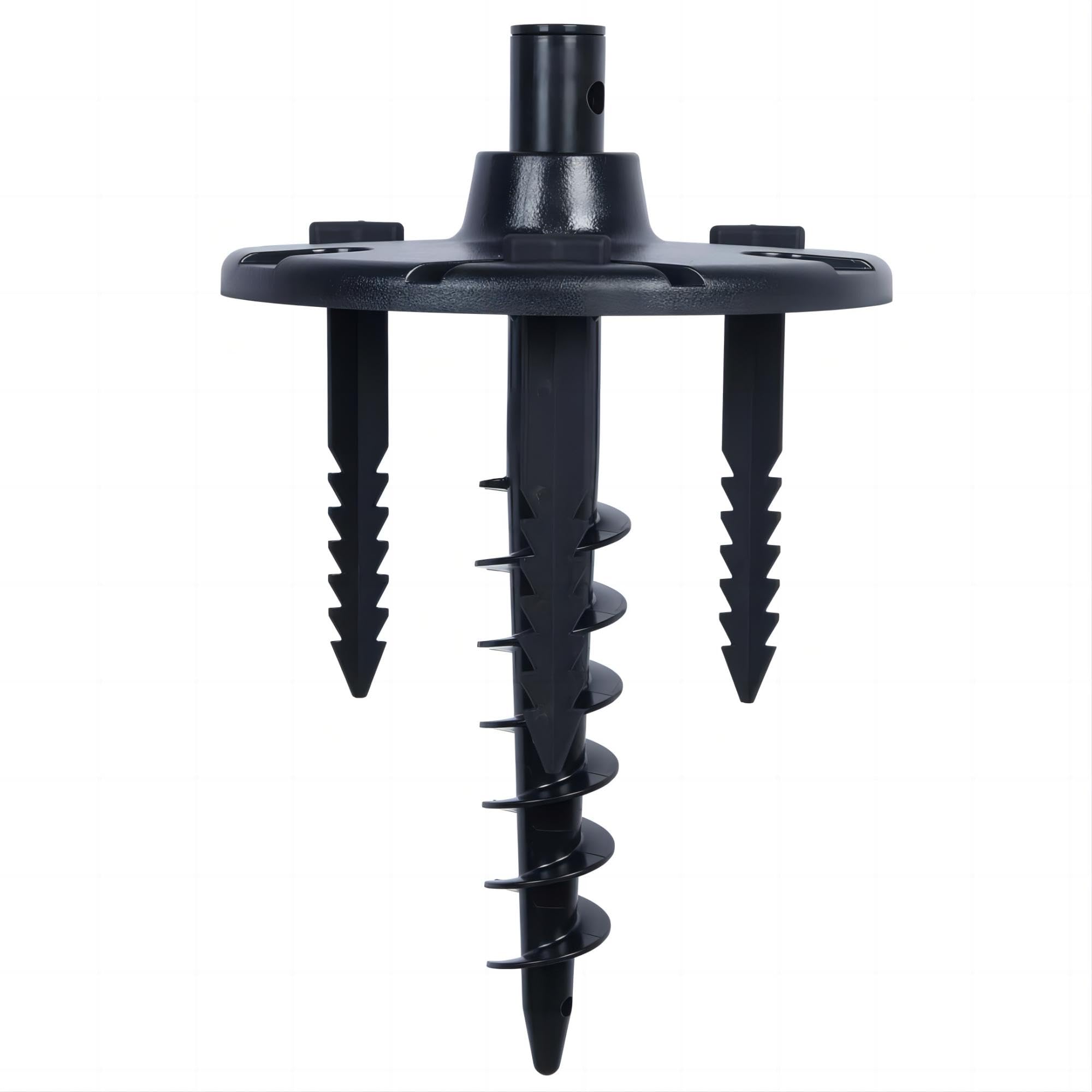 LUTEC Ground Spike for Post Light, Plastic, Black, Model 9700359330
