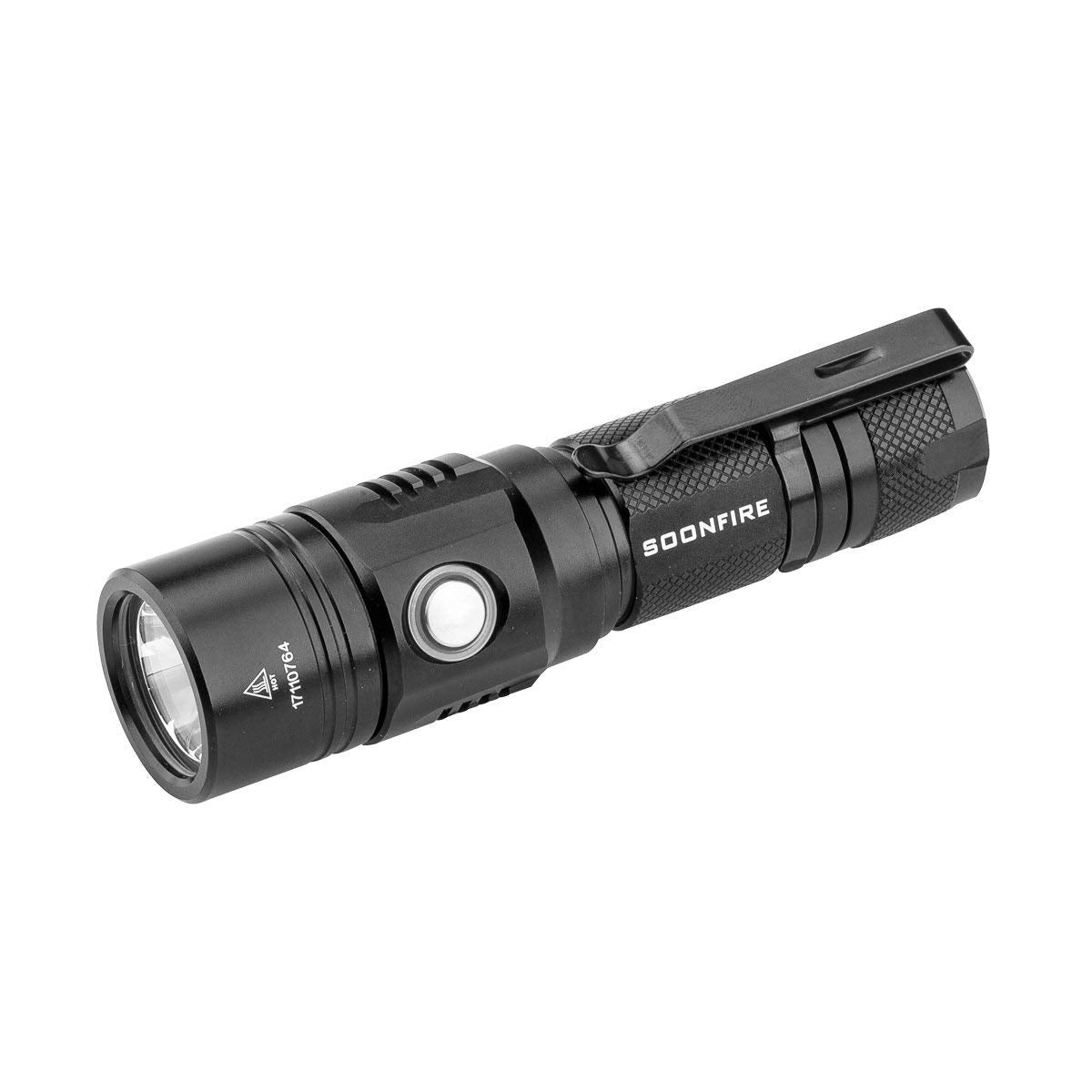 Soonfire 1000 Lumens White Led Flashlight, E Usb Rechargeable Waterproof Compact Edc Law Enforcement Flashlights (Camping, Emerg