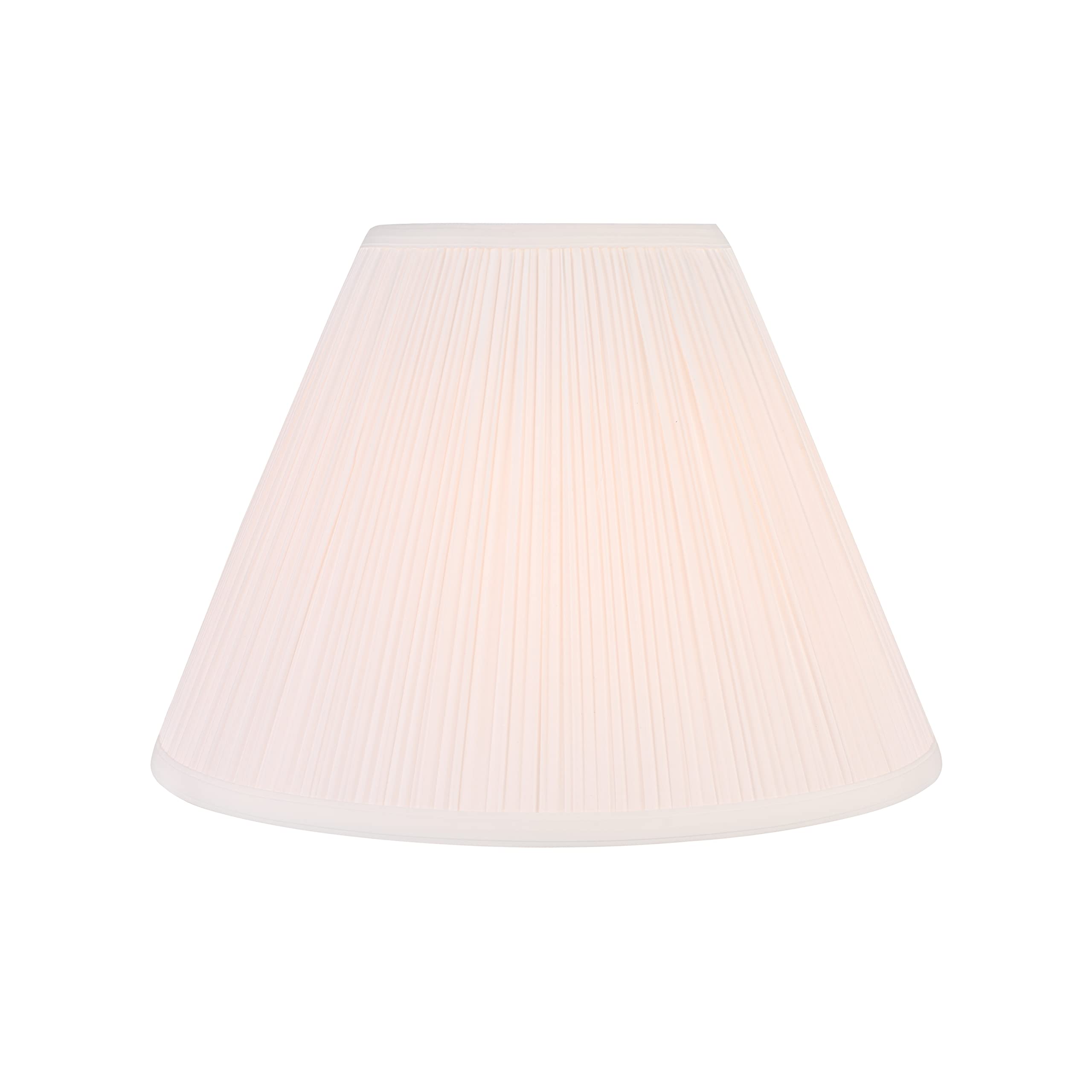Aspen Creative 33140, Mushroom Pleated Traditional Spider Lamp Shade, White, 6-1/2&quot; Top X 15&quot; Bottom X 11&quot; Slant