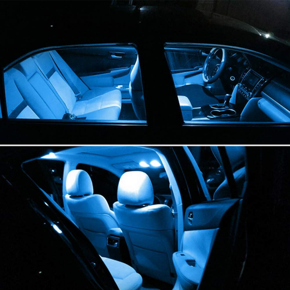 Blyilyb 12-Pack Ice Blue Replacement Stock # 194 T10 168 2825 W5W 175 158 Bulb 5050 5 Smd Led Light 12V Car Interior Lighting Fo