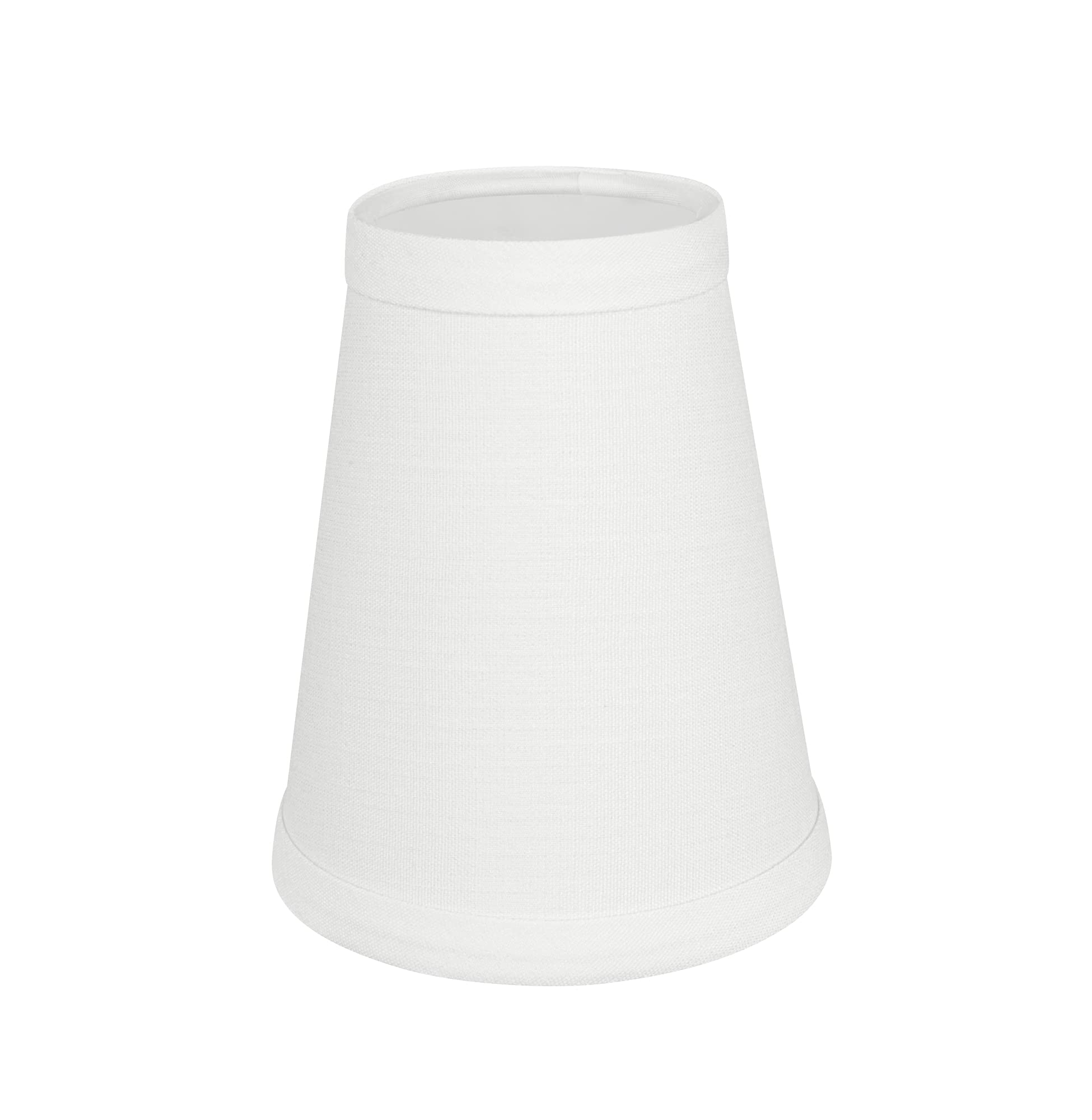 Aspen Creative 32080-9 Small Hardback Empire Shape Chandelier Clip-On Lamp Shade Set (9 Pack), Transitional Design In Off White, 4&quot; Bottom Width (2.5&quot; X 4&quot; X 5&quot;)