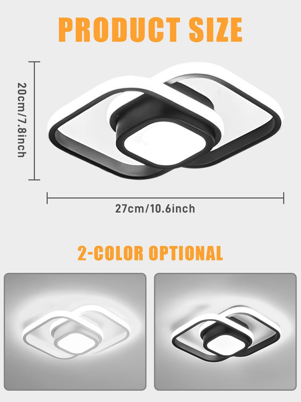 Led Ceiling Light Fixture, Super Bright Flush Mount Modern Ceiling Lamp For Bedroom, Kitchen, Living Room, Bathroom, Garage, Far