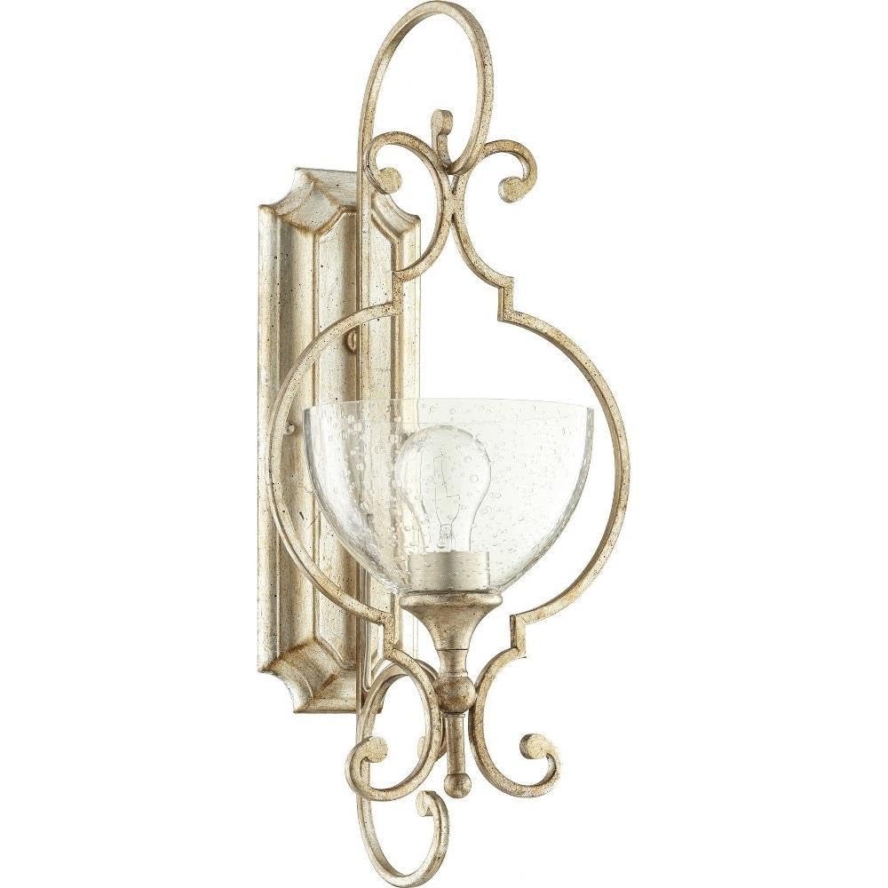 Quorum International Ansley 5414-1-60 Transitional One Light Wall Mount, Pewter Finish