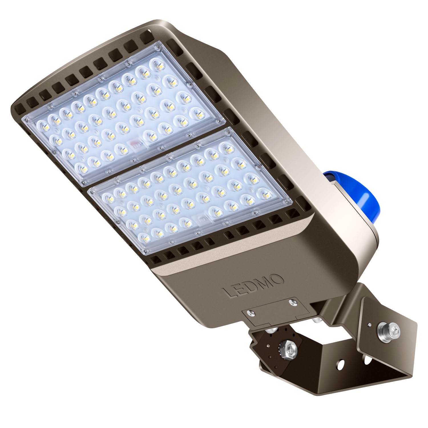 LEDMO LED Parking Lot Lights Adjustable Trunnion Mount 200W Dusk to Dawn Outdoor Lighting with Photocell Flood Area Lights 5000K Commercial Wall Mount IP65 Led Shoebox Lighting