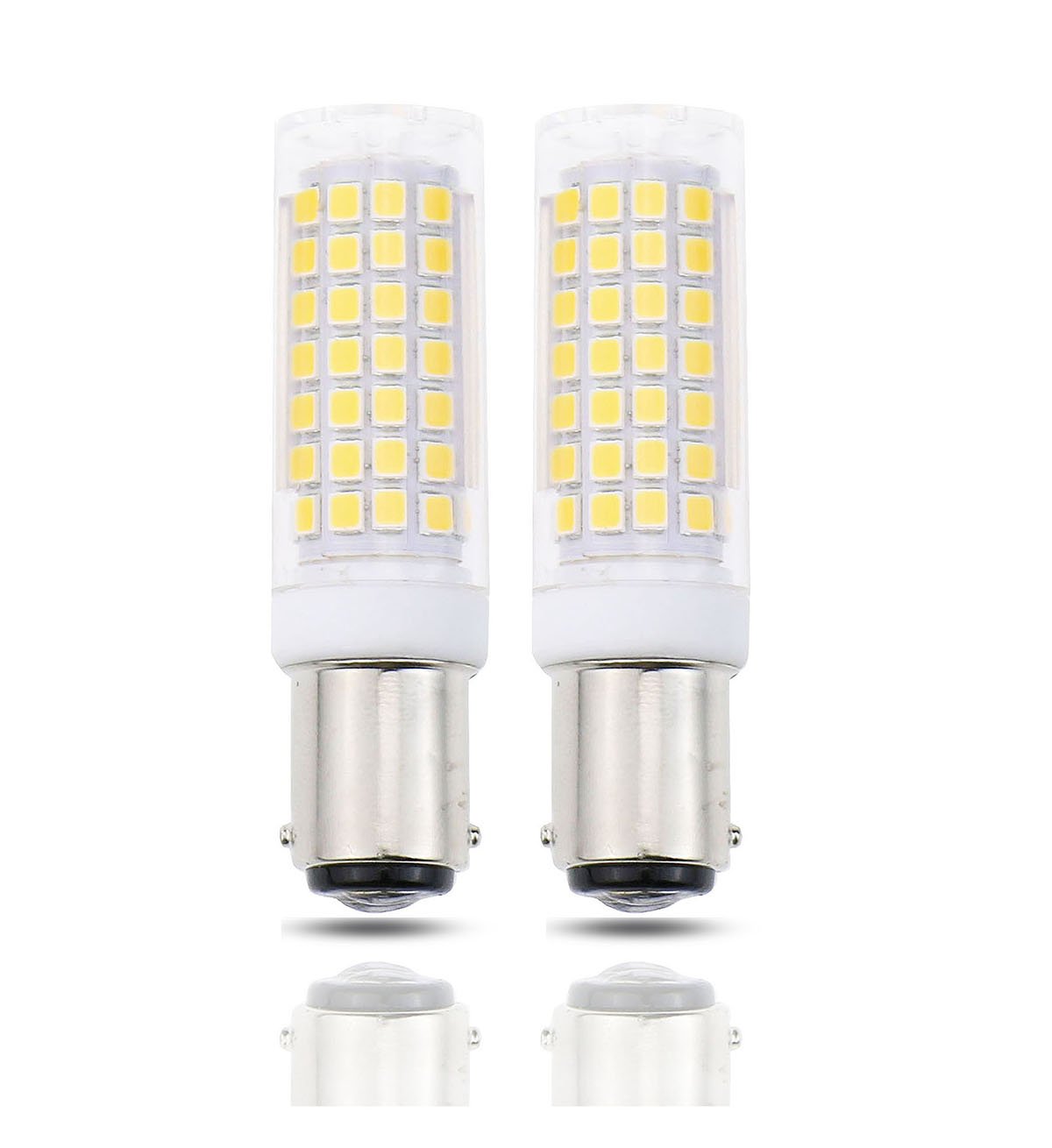 Lamsky Ba15D Led Light Bulb 7.5W,B15 Double Contact Bayonet Base,120V Warm White 3000K,75W 80W Jd Type T3/T4 Halogen Bulb Replac