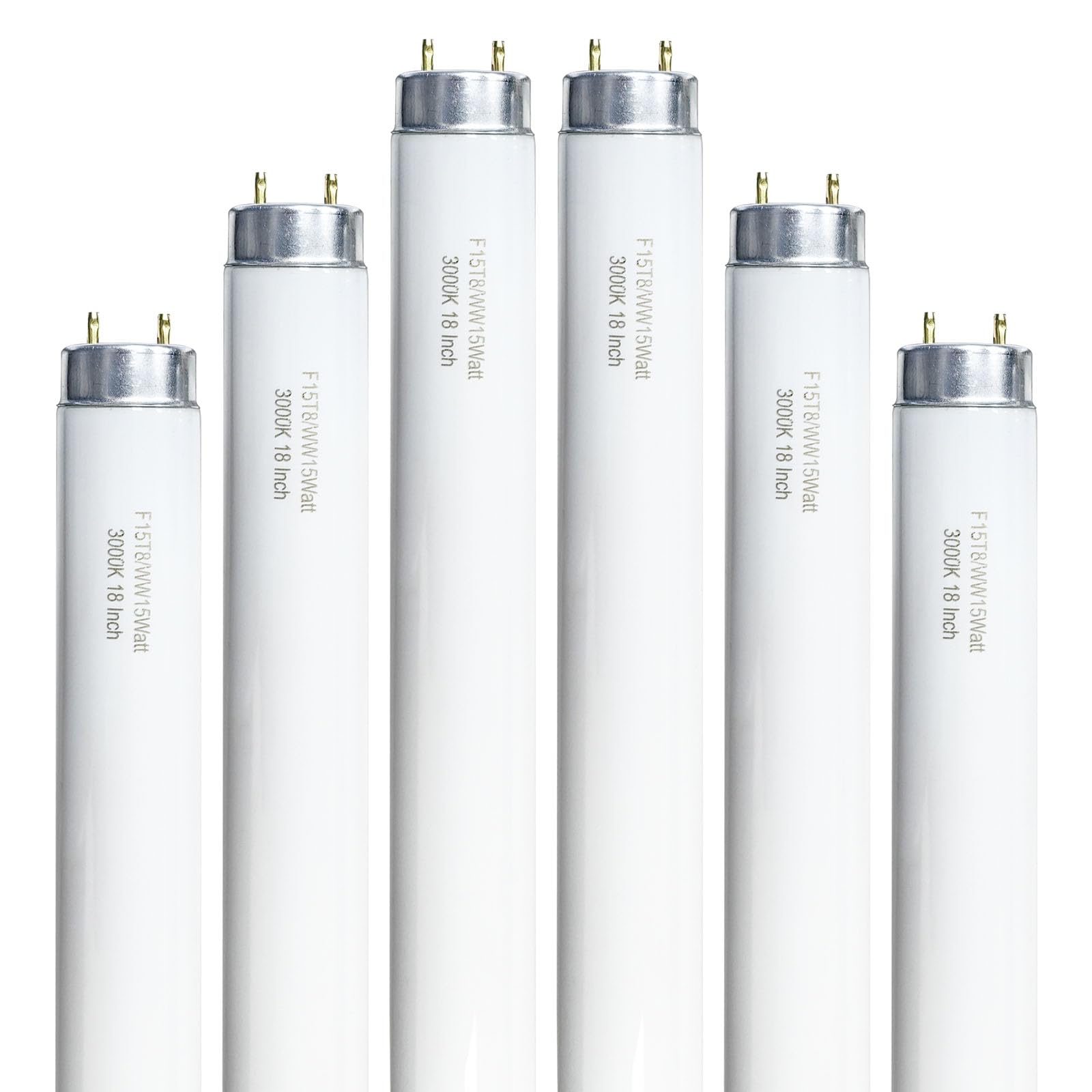 18 Inch F15T8/Ww Replacement Bulb Compatible Philips Alto Eco Ge Staco Light Fixture, T8 Fluorescent Bulb 15 Watt 3000K, 900 Lum