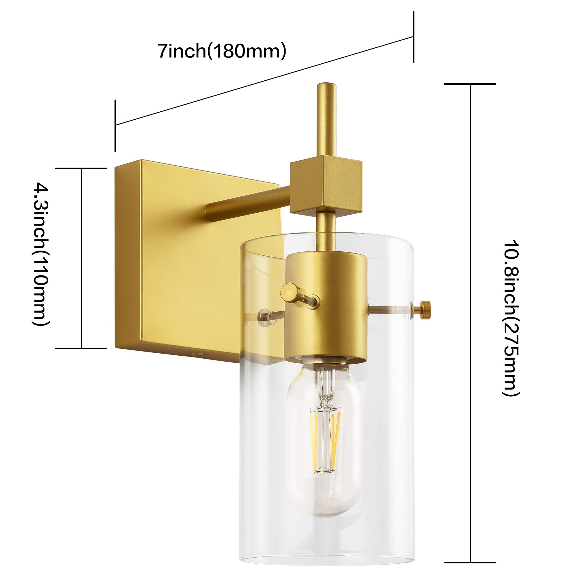 Solfart 1 Light Gold Bathroom Light Fixtures Wall Light Fixtures Vanity Light Fixture Bathroom Vanity Light