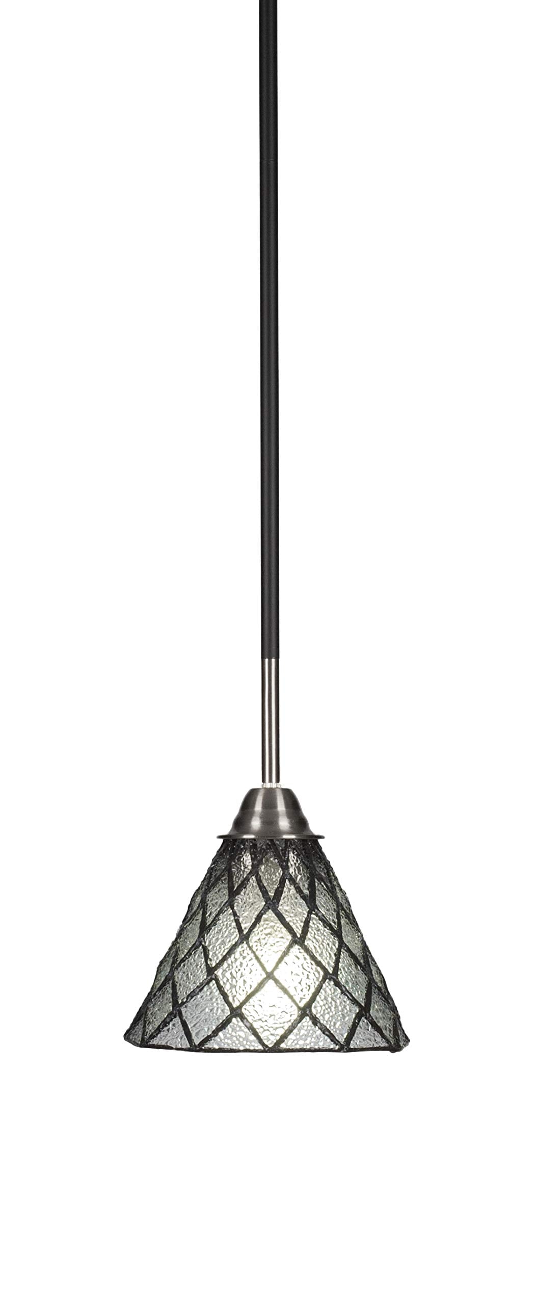 Toltec Lighting Paramount 1 Light Mini Pendant In Matte Black & Brushed Nickel (3401-Mbbn-9185)