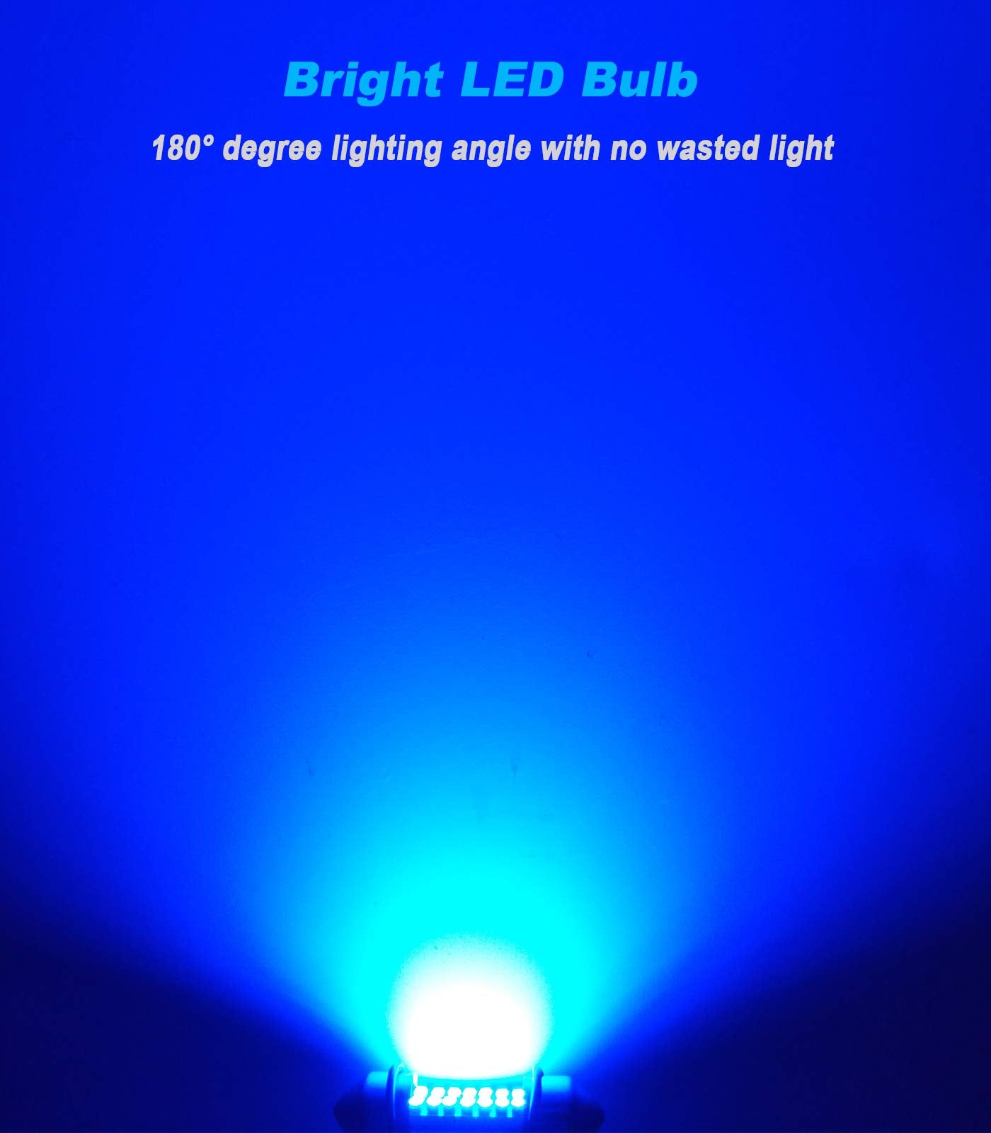 Serundo Auto DE3175 LED Festoon Bulb, 31mm 4PCS, Blue, Aluminum, Compatible with DE3021 DE3022 DE3023 6428 6430