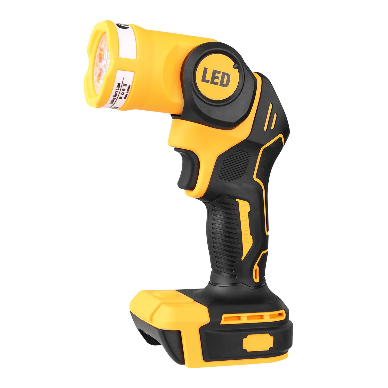 OTYTY Cordless LED Work Light, Compatible with DeWalt 20V Max Battery, 20W 1000LM Rechargeable Flashlight Portable Flood Light, 