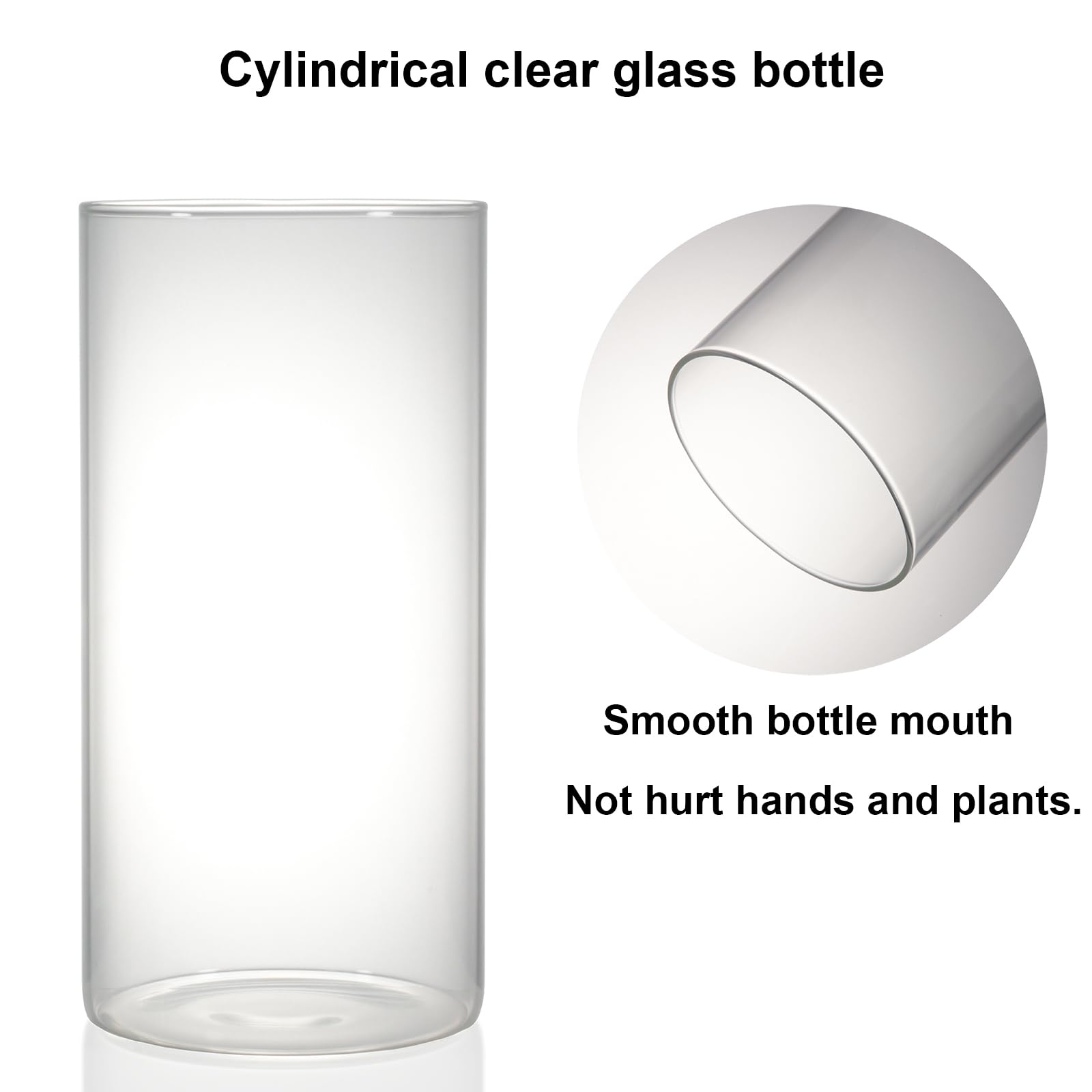 Desktop Glass Plant Terrarium With Grow Light (H:7.8&quot; D:4&quot;), For Succulent, Moss, Miniature Gardening Landscape, Betta Fish Tank, Indoor Plant Growth, Office Home Decoration, Plant Lovers Gifts