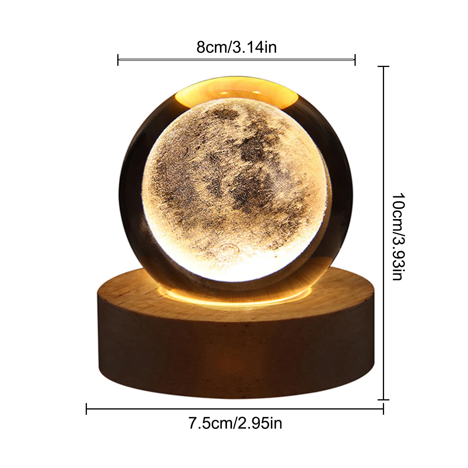 Dniebw Moon Lamp Galaxy Lamp 5.1In Led 3D Moon Light Moon Night Light Gifts For Girls Boys Kids Women Birthday