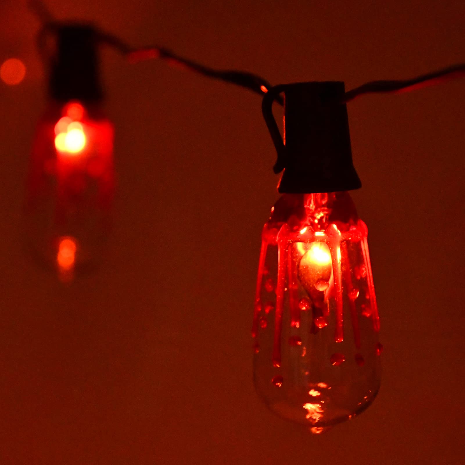 Cbebew 10Ft Flicker Flame Halloween String Lights With 10 Led Bulbs - Spooky Outdoor Decoration