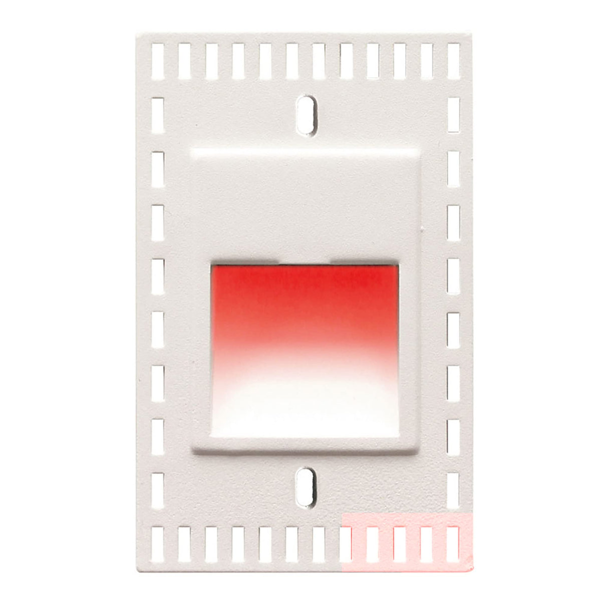 Wac Landscape Lighting, Ledme 120V Led Vertical Invisible Trim Step And Wall Light Red Built-In Led In White