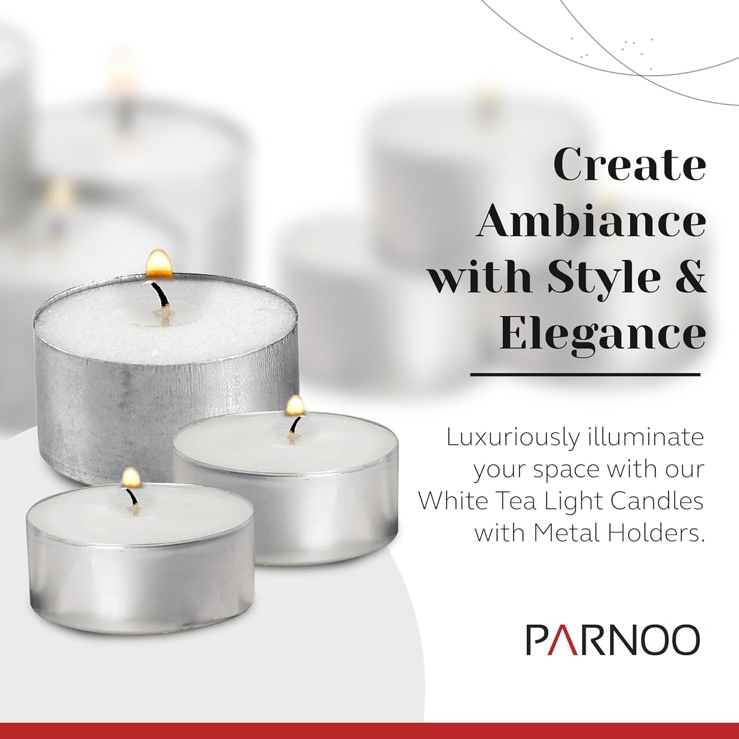 Light In The Dark 250 Pack Tealight Candles - White Unscented Wax in Metal Cups, 3 Hour Burn Time, Ideal for Weddings & Events