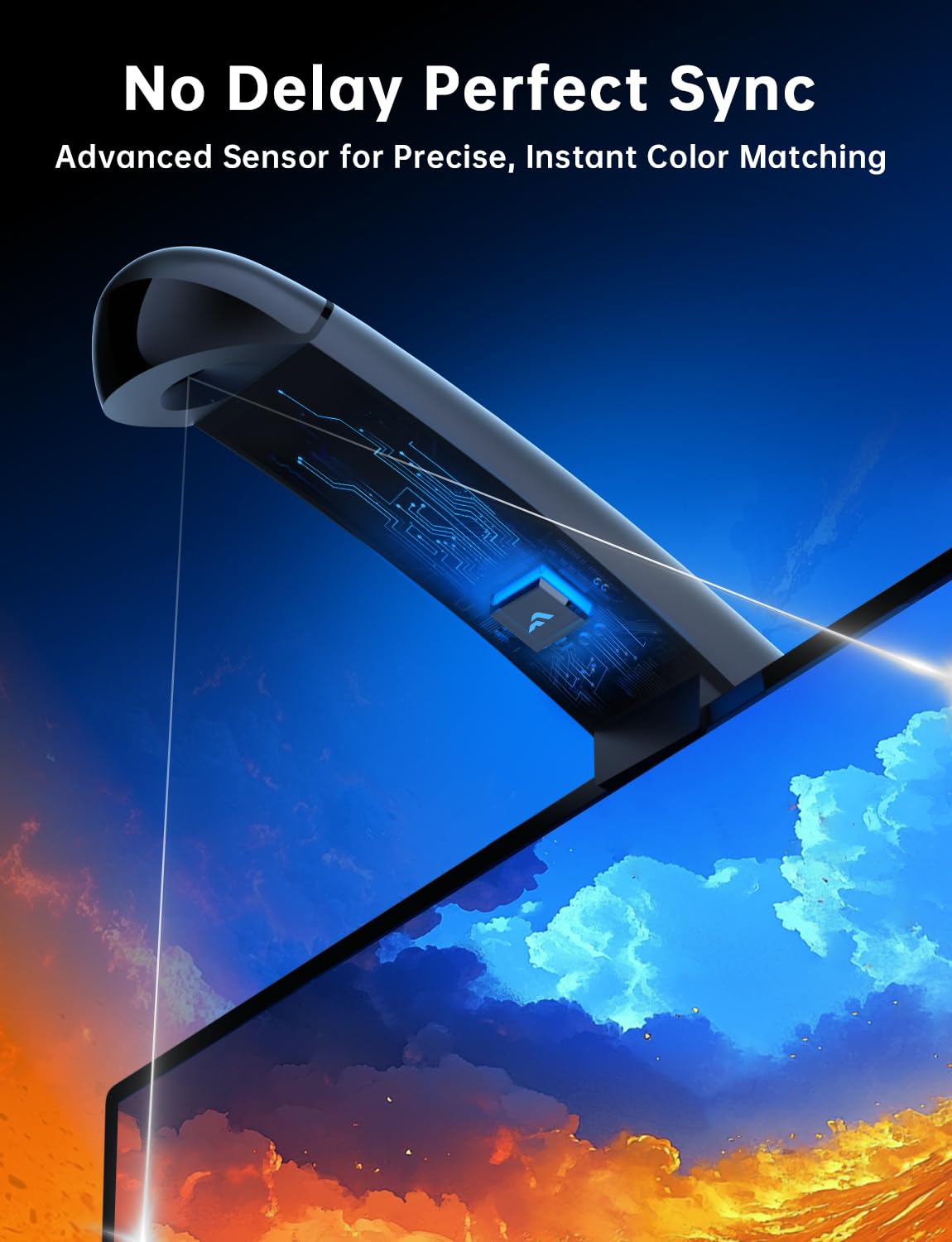 FFJ LED Backlight for TV - 11.5ft Cuttable Lights for 32-50" Screens, App Control, Multicolor, Model L01 Pro