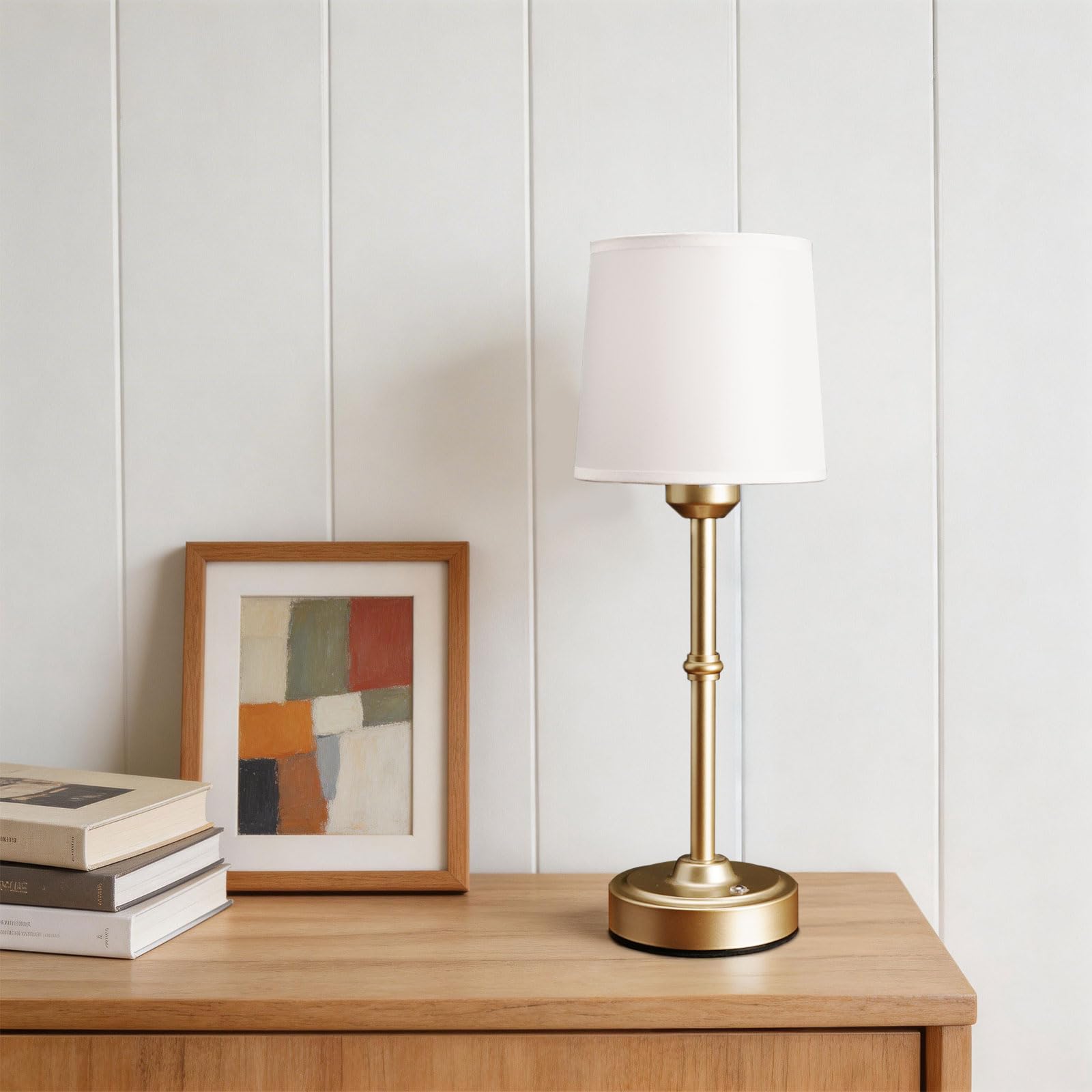 Cordless Table Lamp Rechargeable  Portable Battery Operated Light for Bedroom Living Room  6000mAh Fabric Shade Desk Lamp 3000K Eye-Caring Home Decor for Dining Balcony Patio Counter Nightstand Hotel