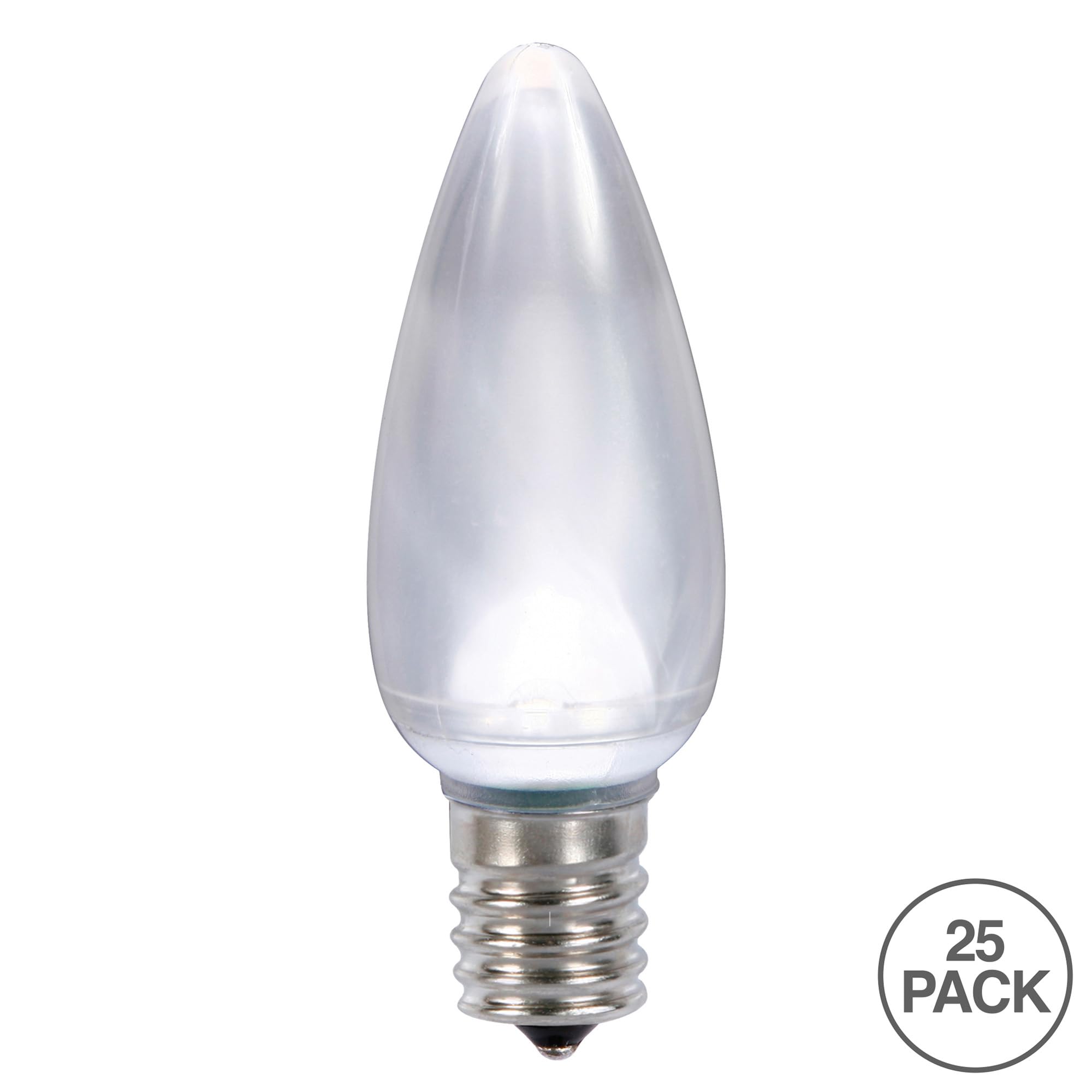 Vickerman C9 Ceramic LED Bulb, Cool White, 25 Pack, Plastic, Model XLEDSC95-25