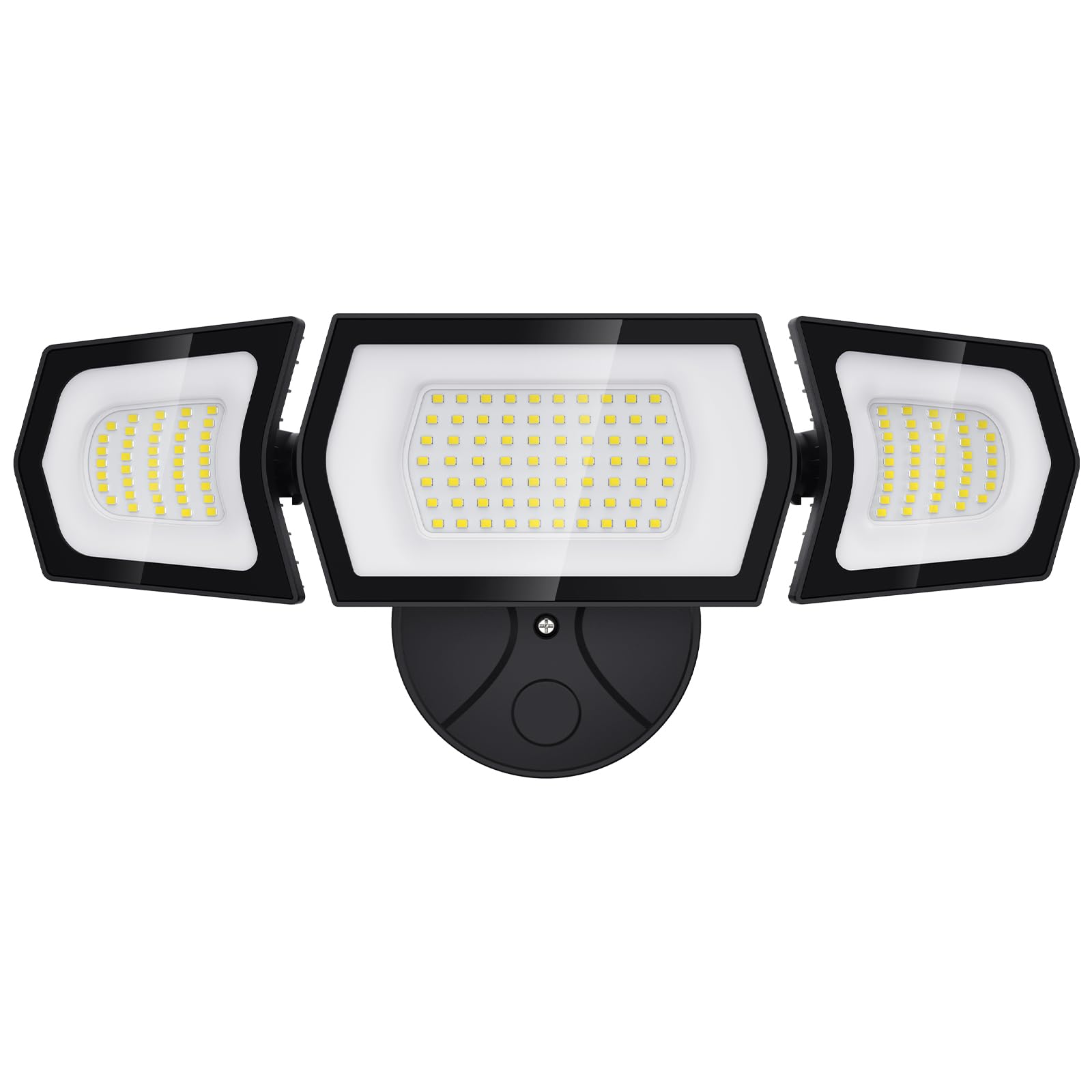 Lamvip 100W Led Flood Light Outdoor,9000Lm Outdoor Security Lights With 3 Adjustable Heads,Ip65 Waterproof 6500K,Daylight White, Exterior Floodlight For Garage Yard Patio Entryway