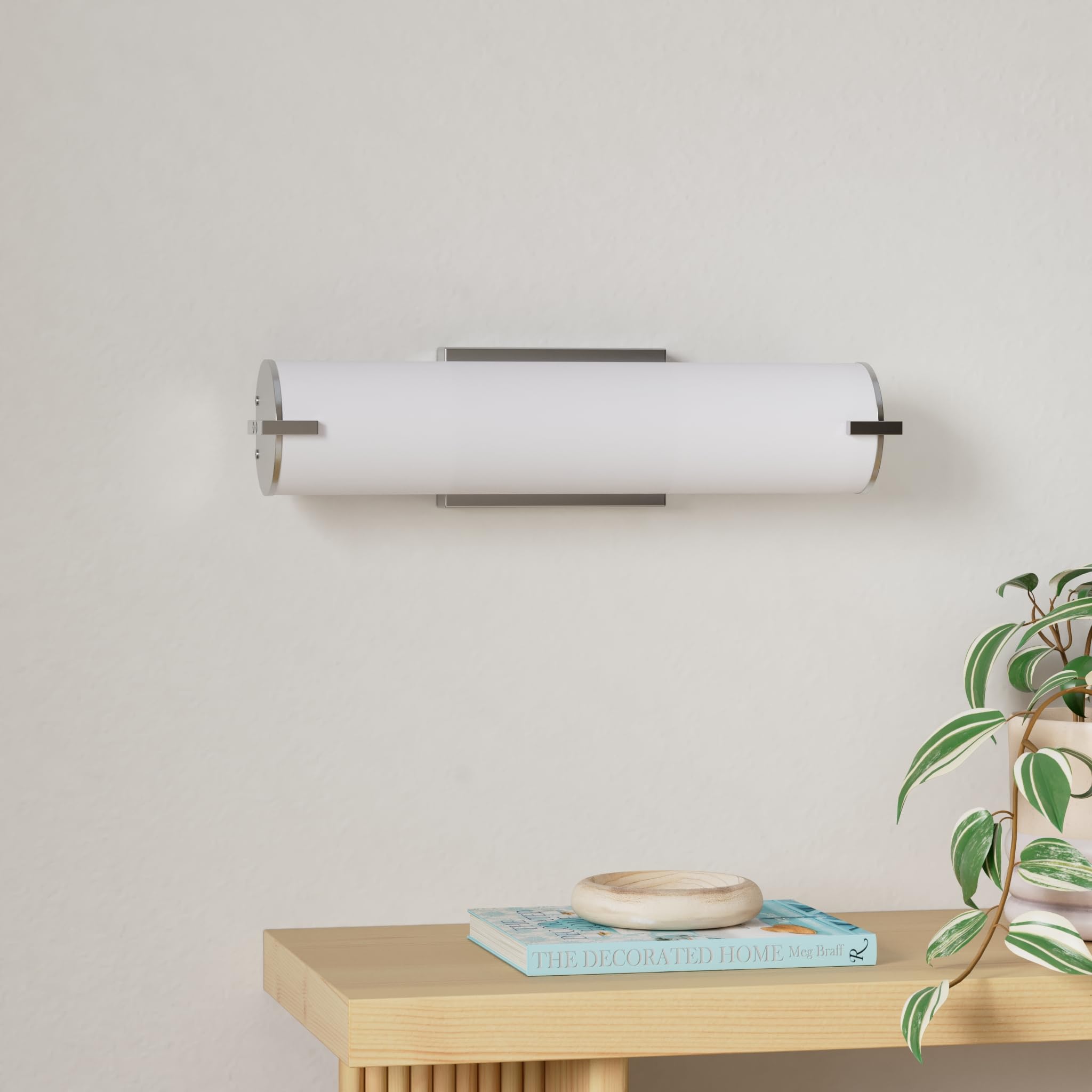 Asd Led 18  Vanity Wall Mount Light Fixture  Linear Bathroom Lighting Bar | 3Cct  Dimmable  Energy Star  Etl Listed | 20W 1500Lm 3000-5000K 120V | Long Tube Bath Sconce Over Mirror | Nickel  4 Pack