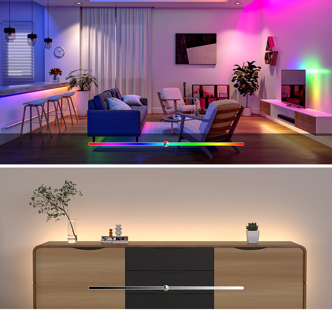Btf-Lighting Fcob Ip66 Cob Led Strip Ws2814 Ic Rgbw 3000K 16.4Ft 784Led/M Dc24V Flexible High Density Color Chasing Light 10Mm Width For Indoor Decor(No Adapter Or Controller)