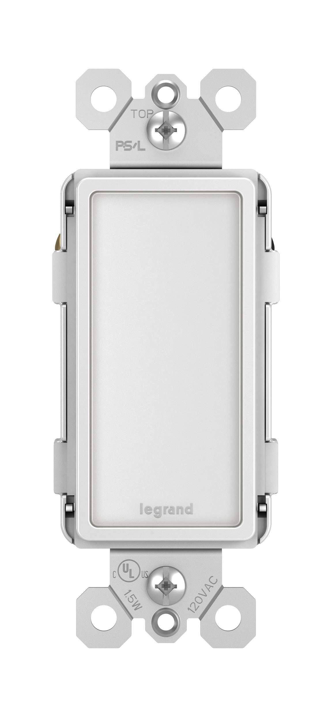 Legrand Radiant Full Adjustable LED Night Light Outlet, Hallway Stair Night Light with Louver, Power Outage Light, NTLFULLWCC6, 