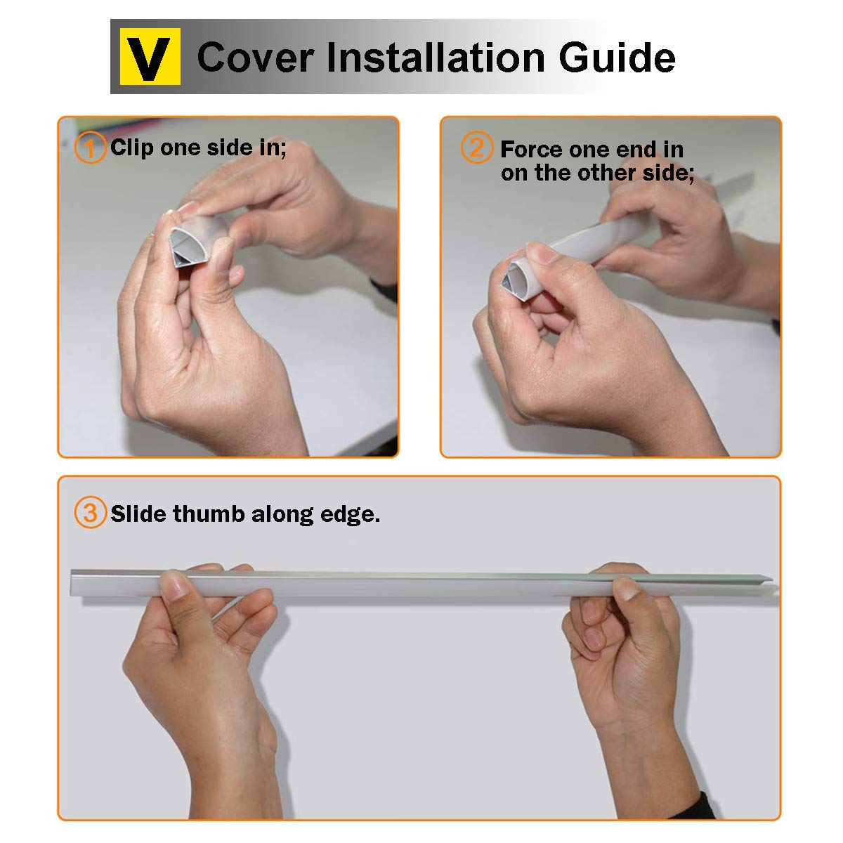 Starlandled 18X1.9M Led Aluminum Channel V, 1.9Meter/6.23Ft Led Channels And Diffusers With End Caps And Mounting Clips For Led