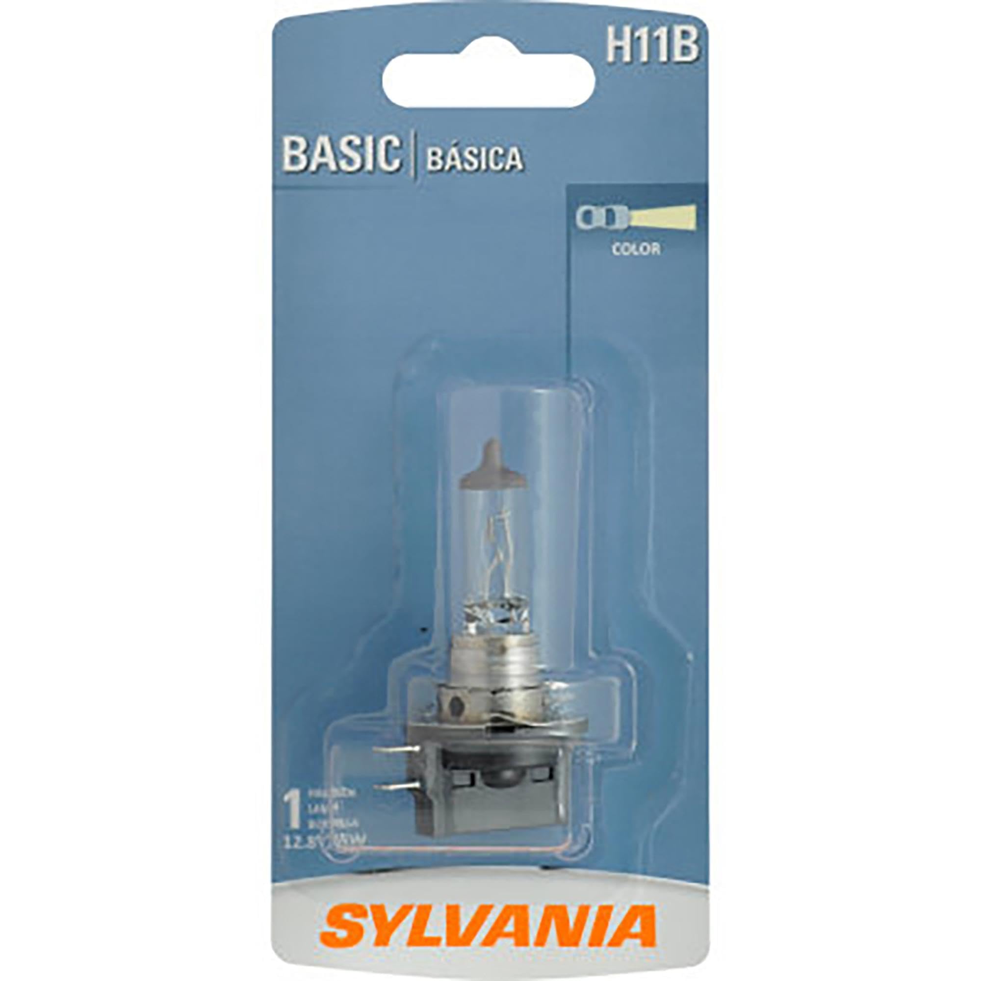 SYLVANIA H11B Halogen Headlight Bulb - 1 Bulb, Black, Model H11B.BP