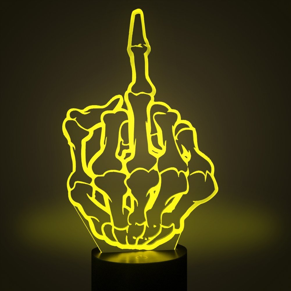 YTDZLTD Optical Illusion 3D Night Light Lamp - 16 Color Changing, Remote Control, Touch Switch, Model NBT-001, USB Powered